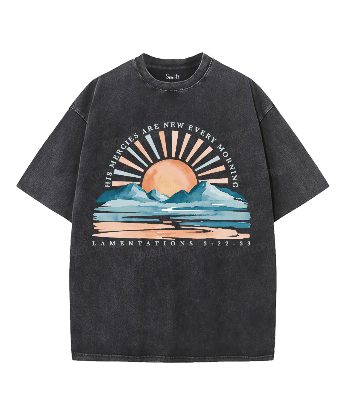 His Mercies Are New Every Morning Unisex Washed Christian T-shirt Style008 Hoodie, Sweatshirt | CiraTrend.com (Image 2)