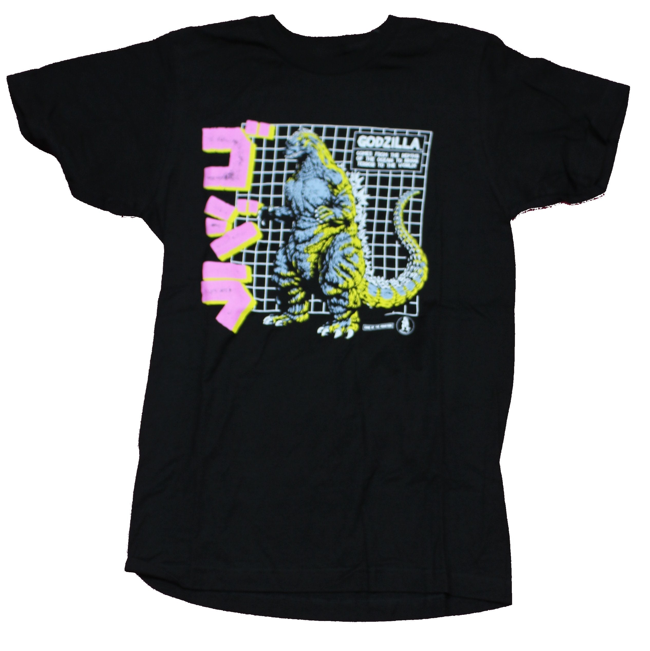 Godzilla Mens T-Shirt - Godzilla Grid & Pink Kanji Hoodie, Sweatshirt | CiraTrend.com