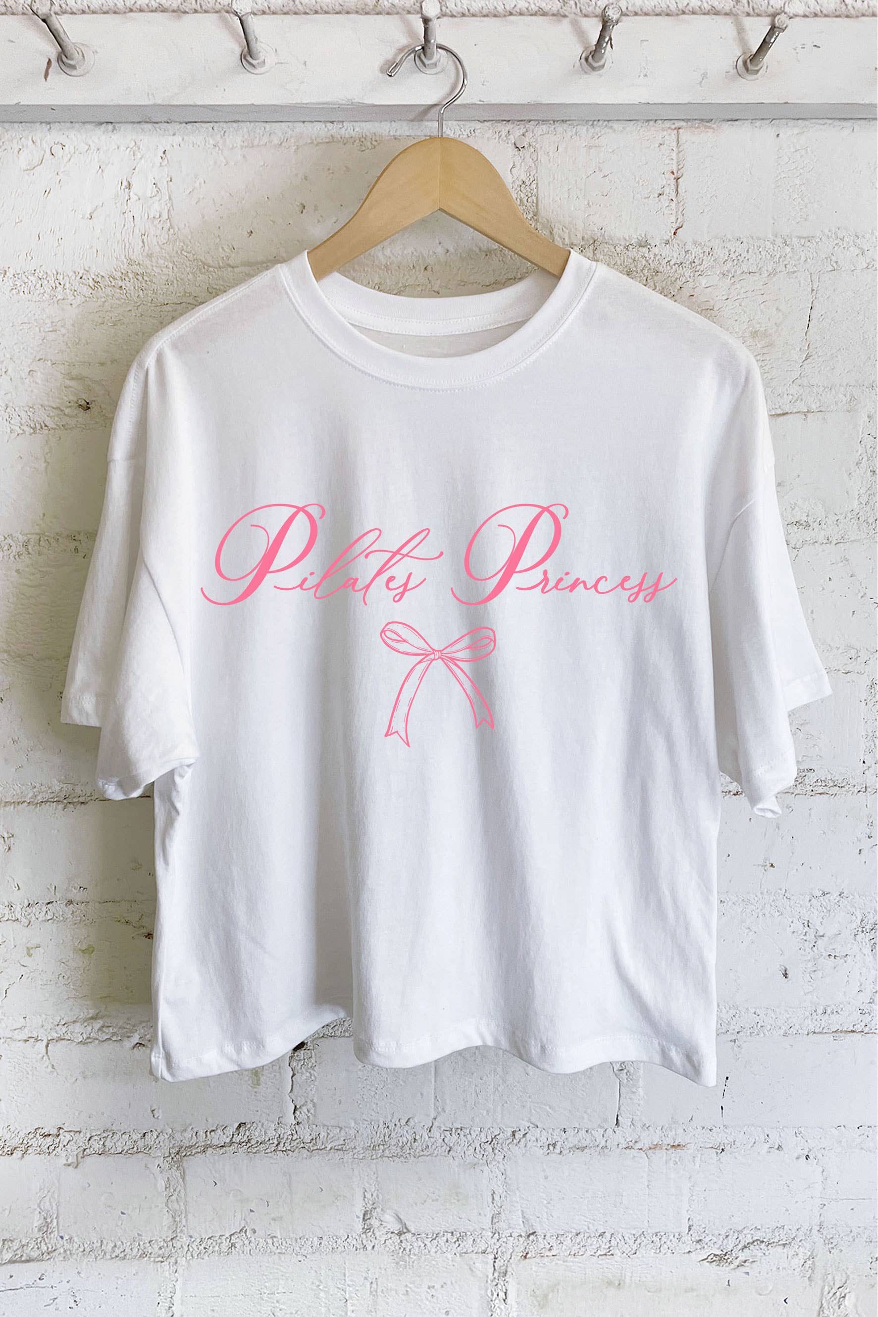 Pilates Princess Graphic Long Crop Top