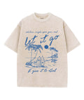 Let It Go Unisex Washed Christian T-shirt Hoodie, Sweatshirt | CiraTrend.com (Image 1)