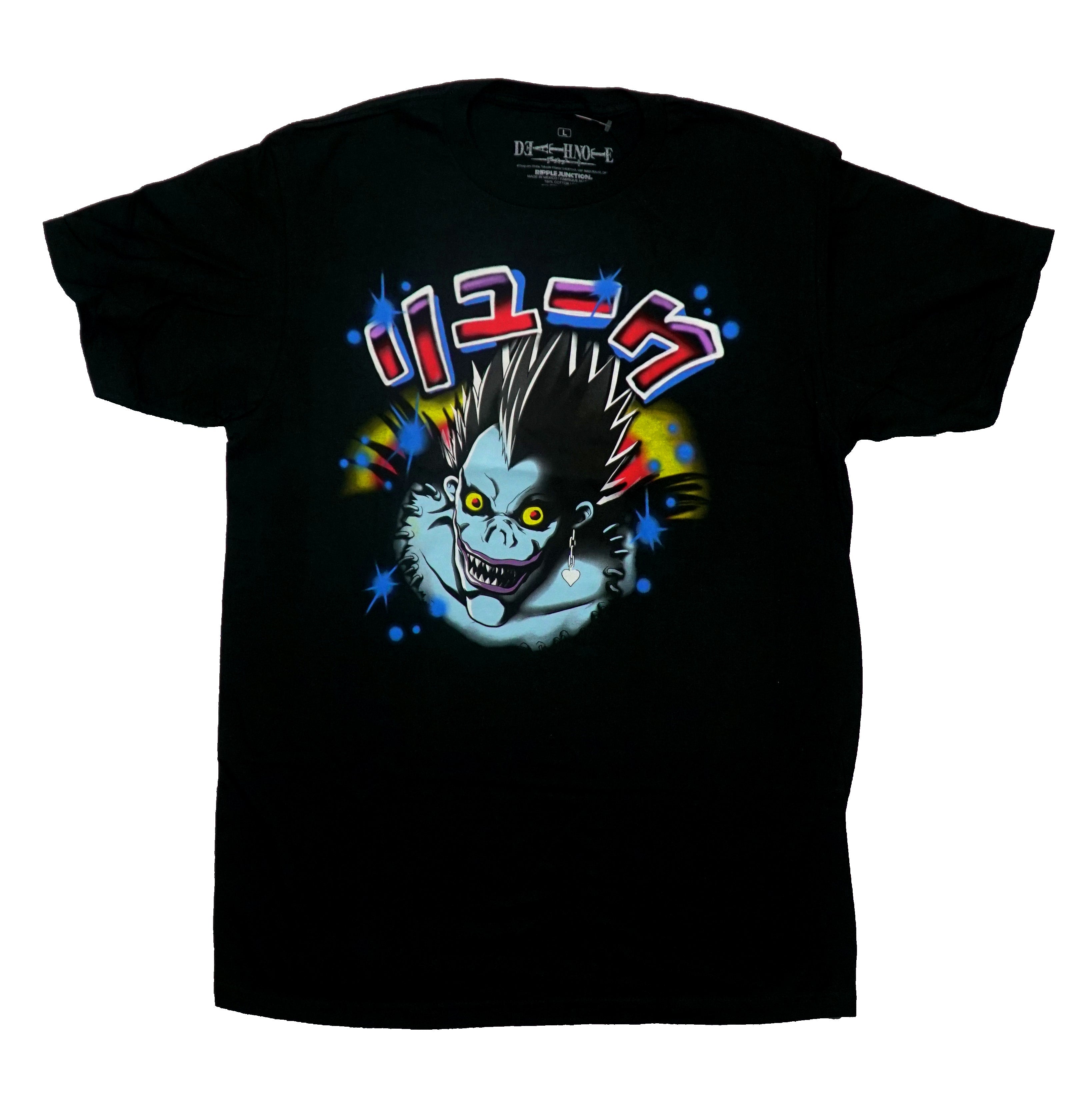 Death Note Mens T-Shirt - Blue Ryuk Below Graffiti Name Hoodie, Sweatshirt | CiraTrend.com