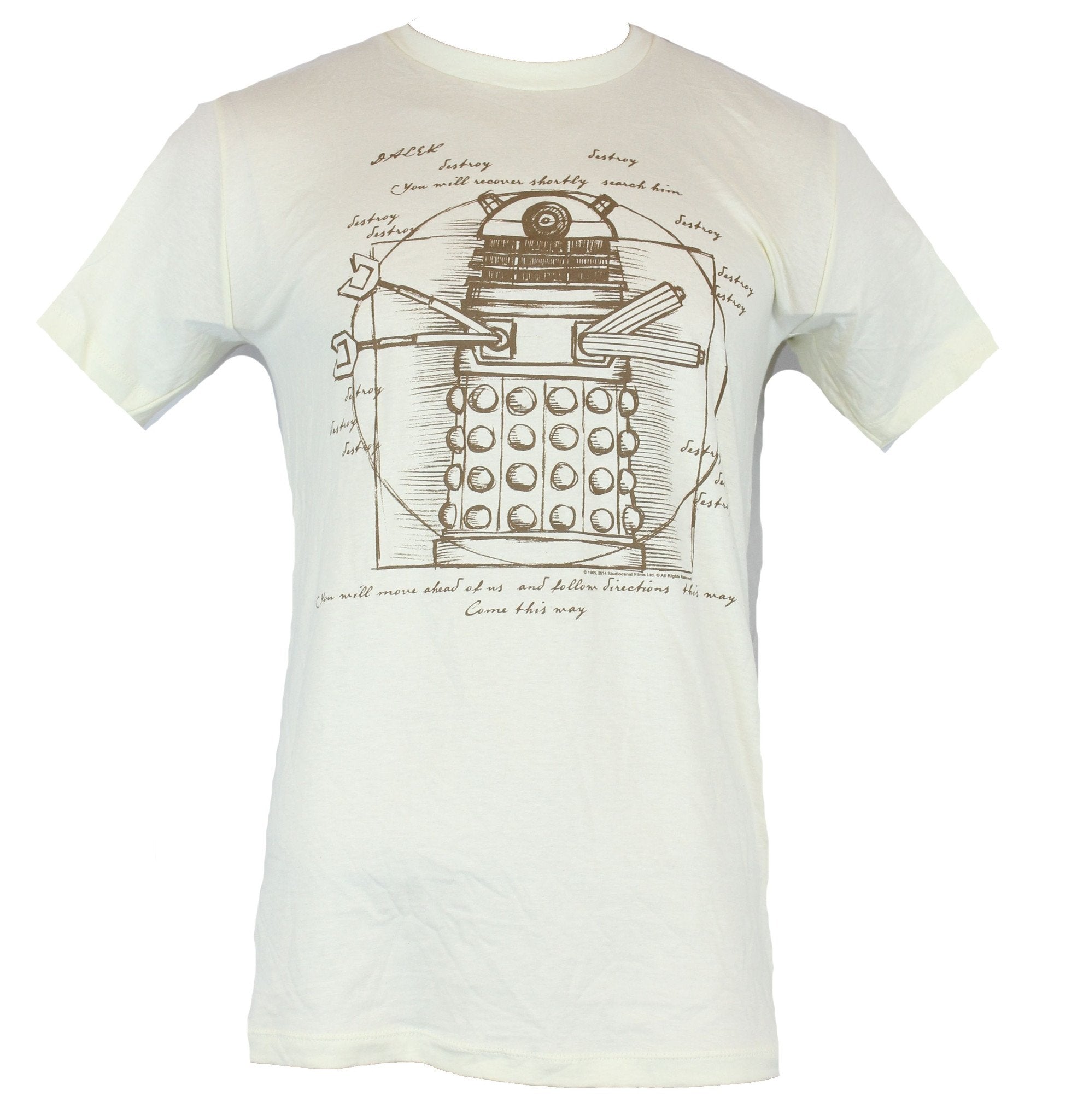 Doctor Who Mens T-Shirt - Vitruvian Dalek Sketch Image Hoodie, Sweatshirt | CiraTrend.com