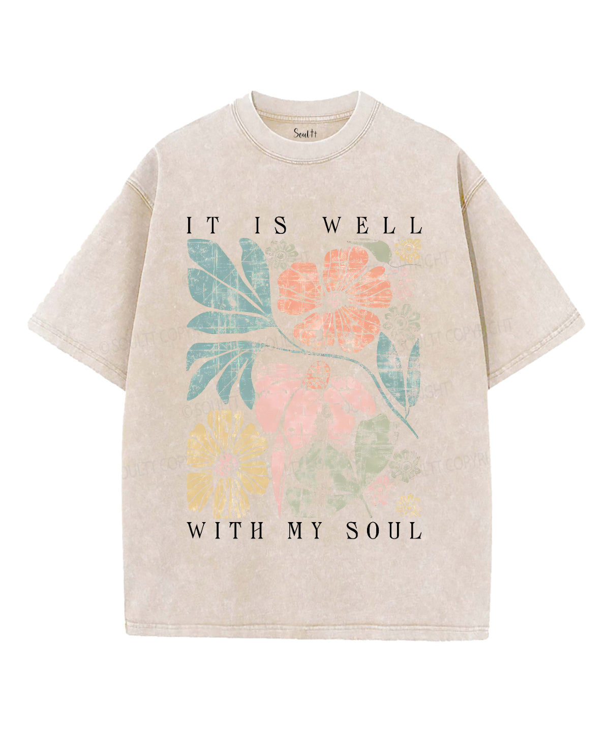 It Is Well With My Soul Unisex Washed Christian T-shirt Style010 Hoodie, Sweatshirt | CiraTrend.com (Image 5)