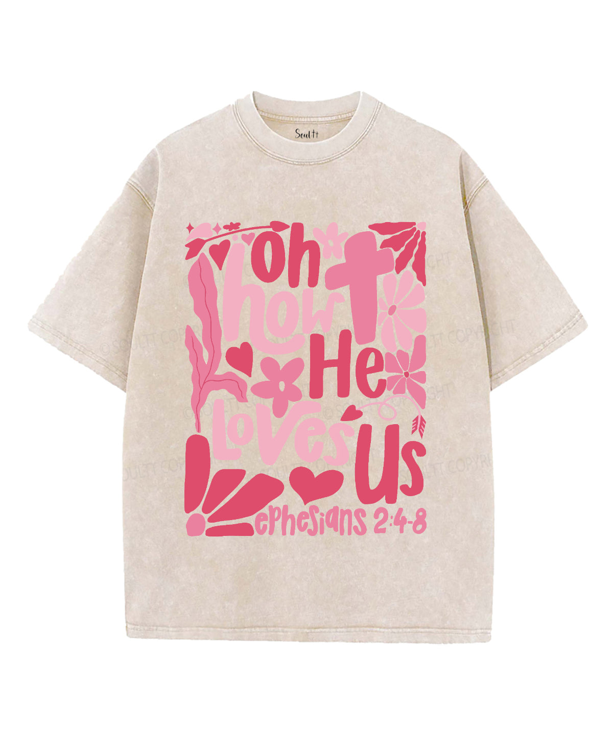 How He Loves Us Washed Christian T-Shirts, Hoodie, Sweatshirt