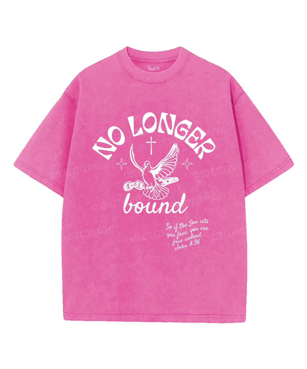 No Longer Bound Washed Christian T-shirt Hoodie, Sweatshirt | CiraTrend.com (Image 2)