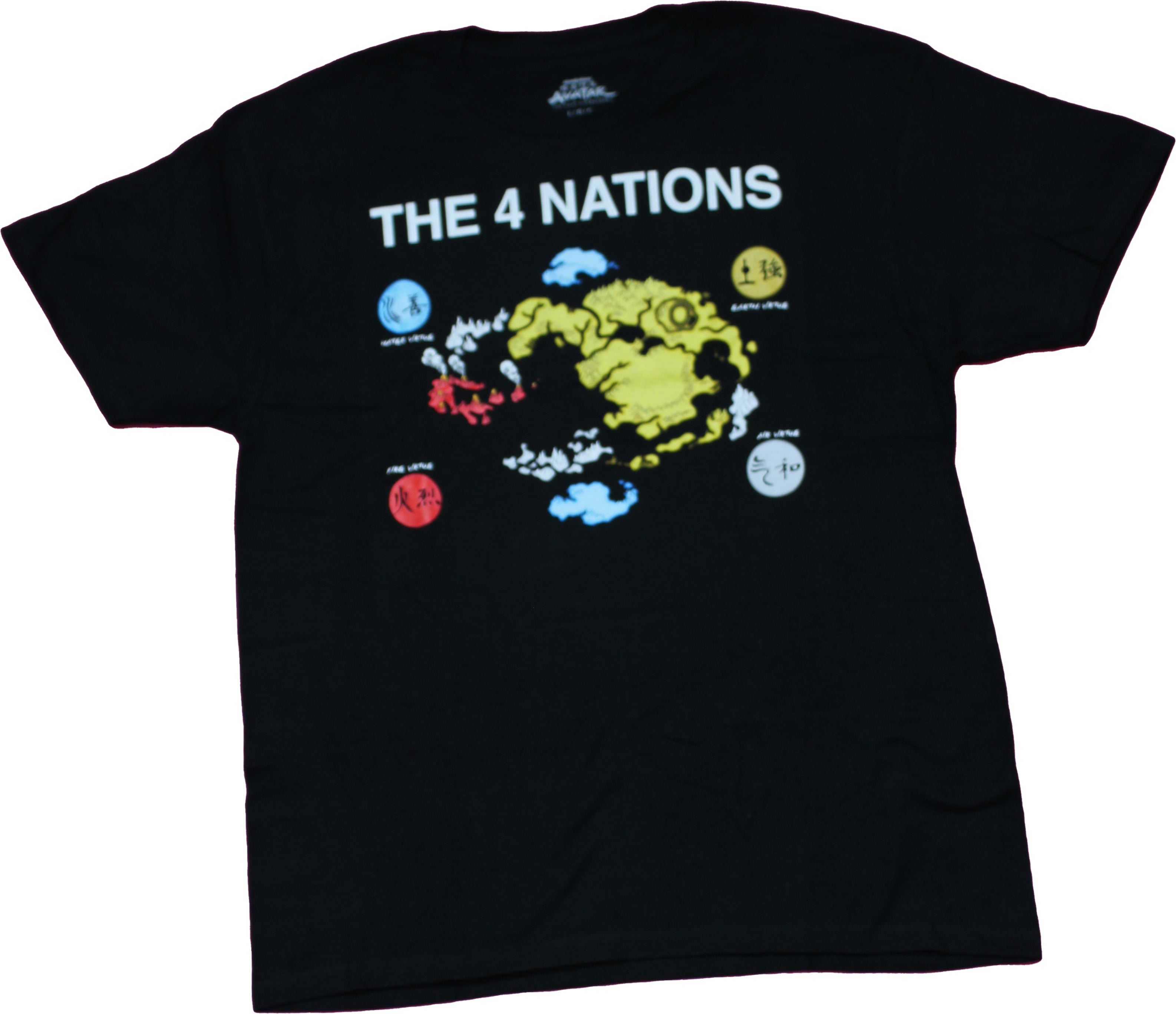 Avatar the Last Airbender Mens T-Shirt - 4 Nations Symbols & Map Hoodie, Sweatshirt | CiraTrend.com