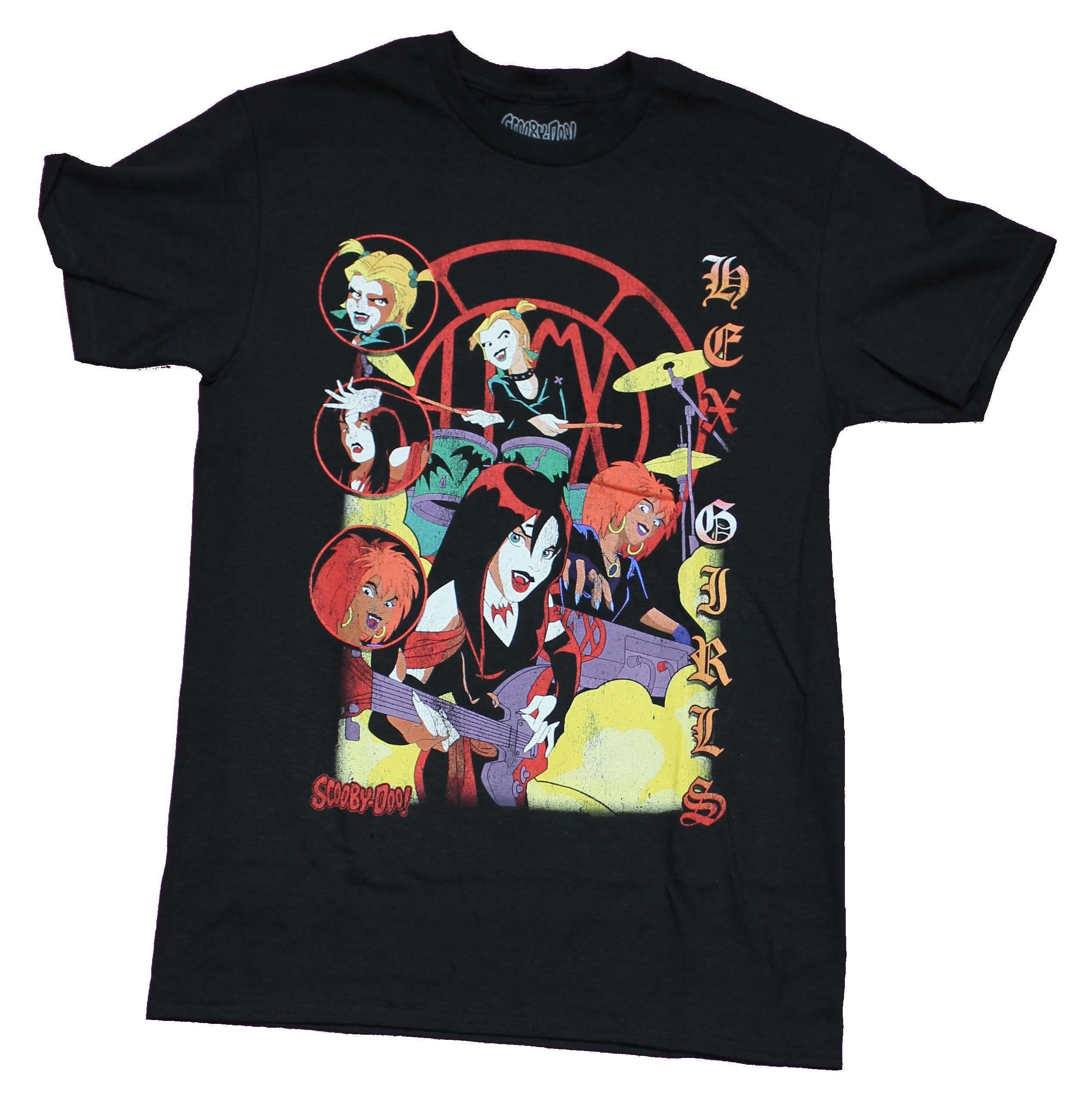 Scooby Doo Mens T-Shirt - Hex Girls Rocking Out Character Circles Image Hoodie, Sweatshirt | CiraTrend.com