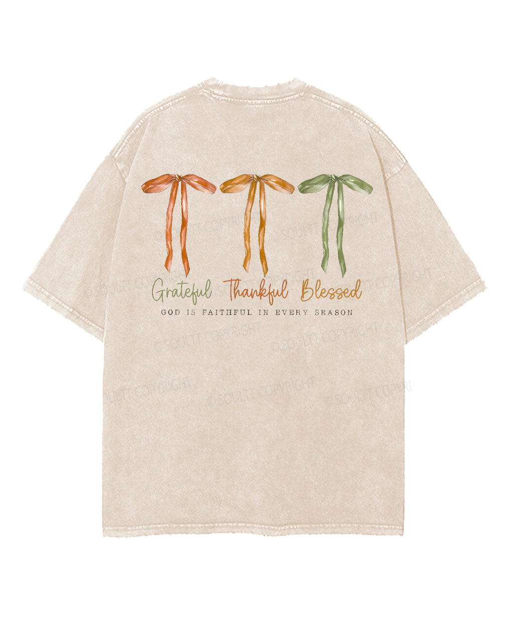 God Is Faithful Every Season Double Sided Washed Christian T-Shirts, Hoodie, Sweatshirt