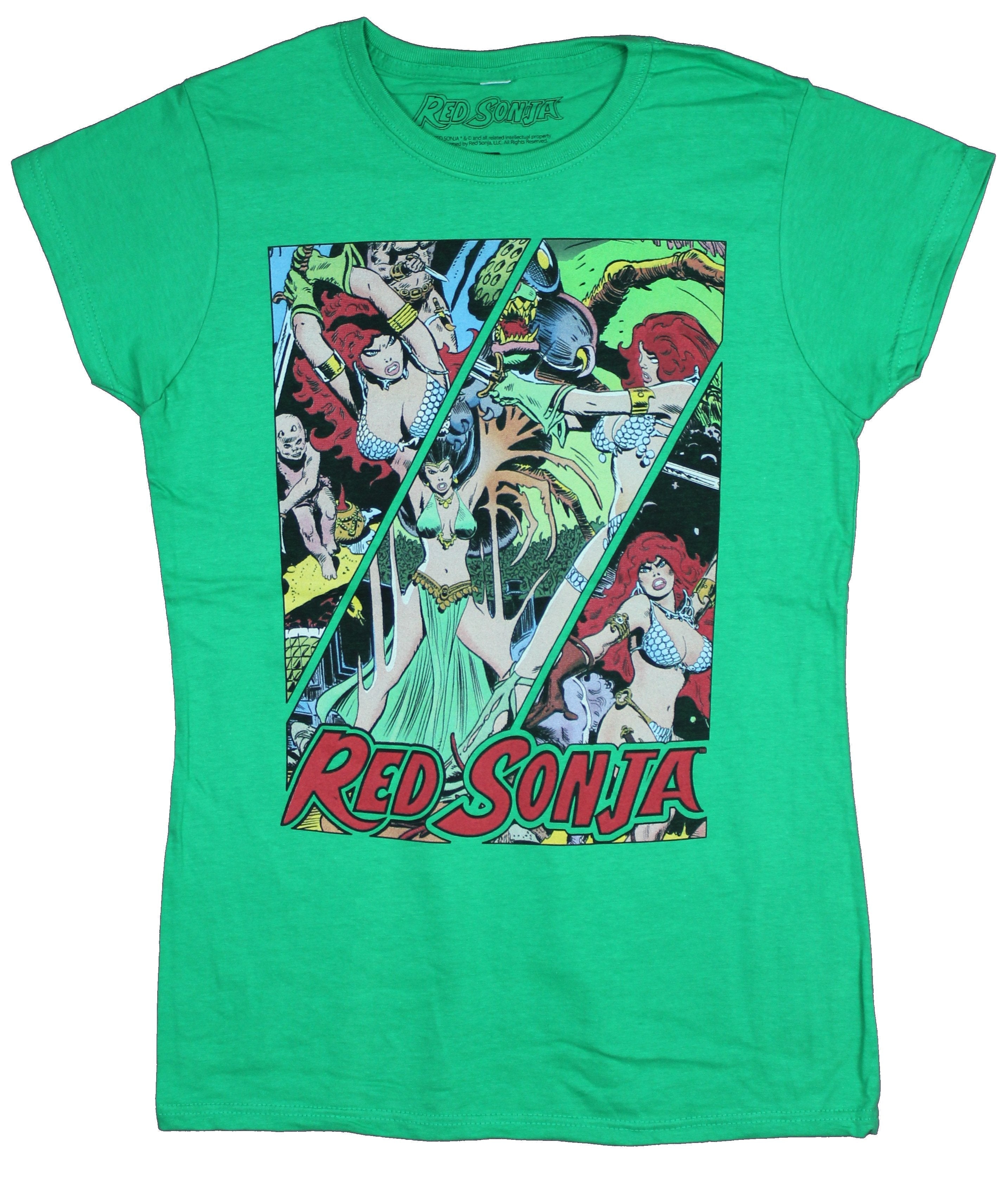Red Sonja Girls Juniors T-Shirt - Battle filled Comic Panels Style001 Hoodie, Sweatshirt | CiraTrend.com