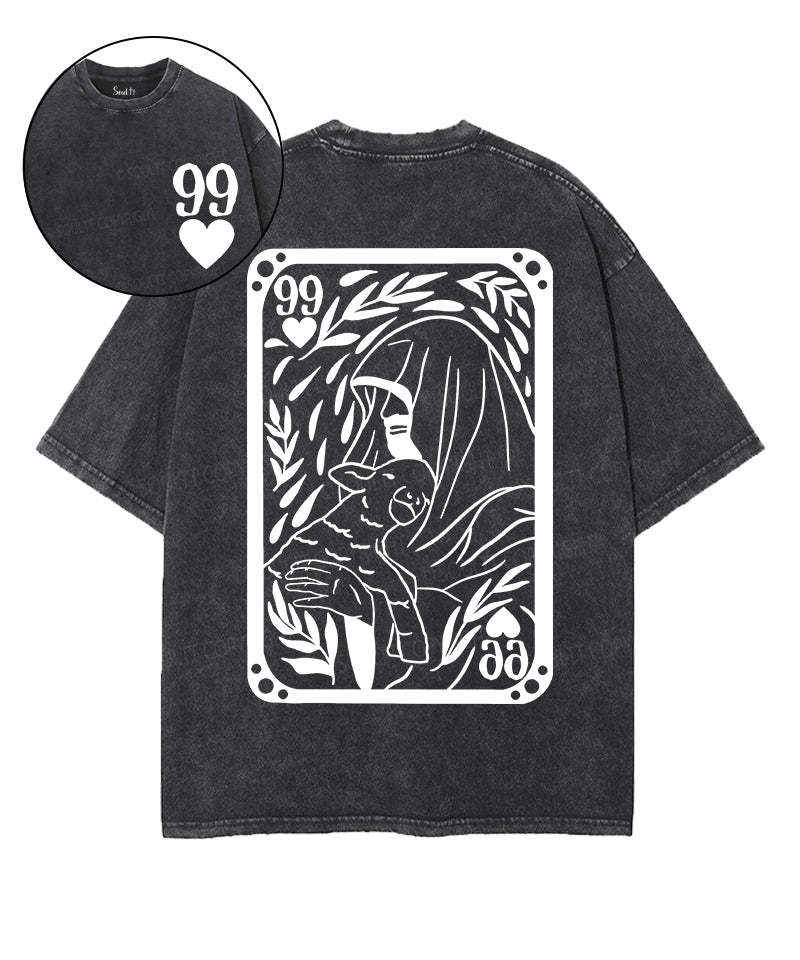He Left 99 Double Sided Washed Christian Style001 T-Shirts, Hoodie, Sweatshirt