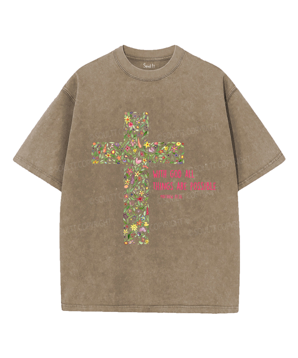 All Things Are Possible Unisex Washed Christian T-shirt Style001 Hoodie, Sweatshirt | CiraTrend.com (Image 5)