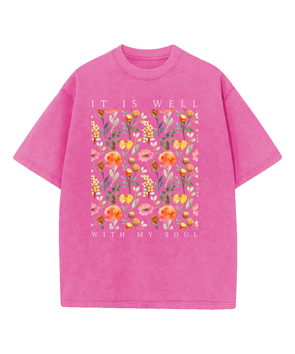 It Is Well With My Soul Washed Christian T-shirt Hoodie, Sweatshirt | CiraTrend.com (Image 4)