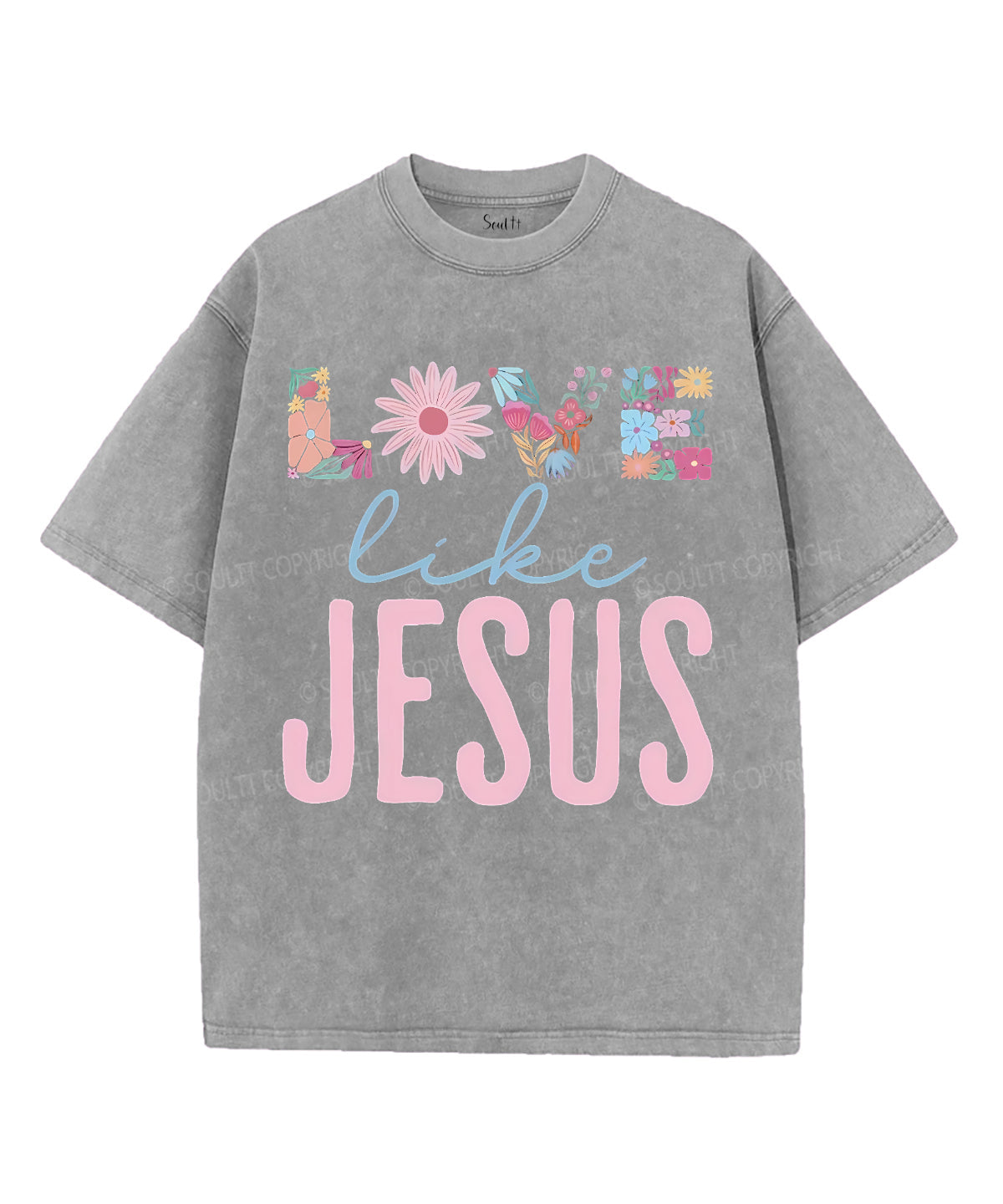 Love Like Jesus Unisex Washed Christian T-shirt Style005 Hoodie, Sweatshirt | CiraTrend.com (Image 3)
