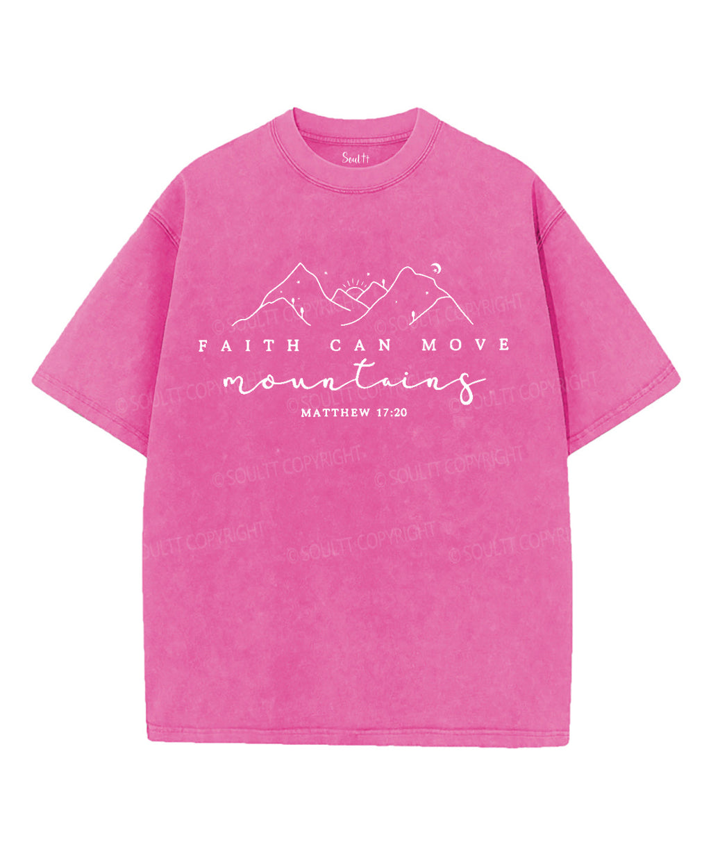 Faith Can Move Montains Washed Christian T-shirt Hoodie, Sweatshirt | CiraTrend.com (Image 4)