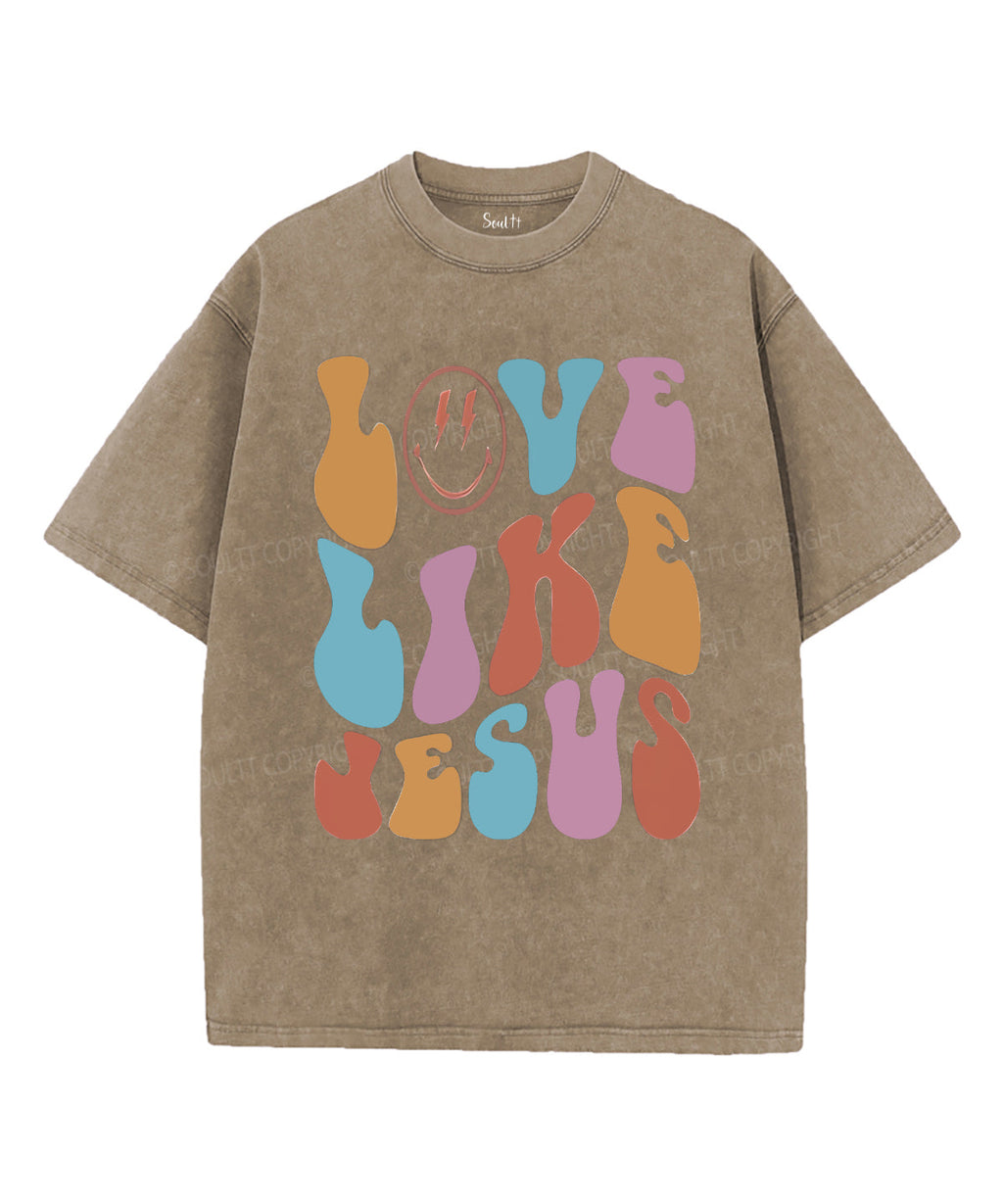 Love Like Jesus Unisex Washed Christian T-shirt Style002 Hoodie, Sweatshirt | CiraTrend.com (Image 5)