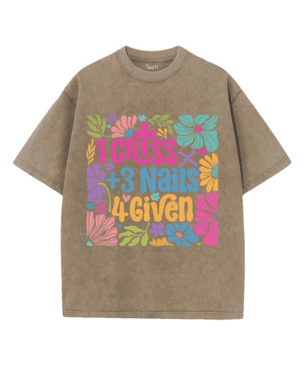 1 Cross + 3 Nails 4Given Unisex Washed Christian T-shirt Style001 Hoodie, Sweatshirt | CiraTrend.com (Image 5)