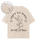 Under His Wings Double Sided Unisex Washed Christian T-shirt Style001 Hoodie, Sweatshirt | CiraTrend.com (Image 1)