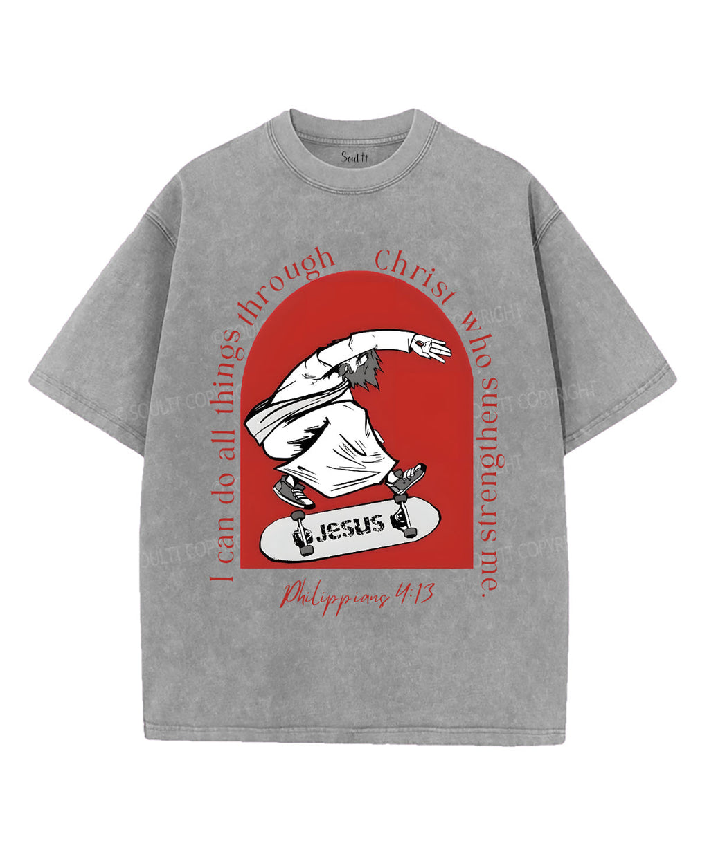 I Can Do All Things Unisex Washed Christian T-shirt Style001 Hoodie, Sweatshirt | CiraTrend.com (Image 2)