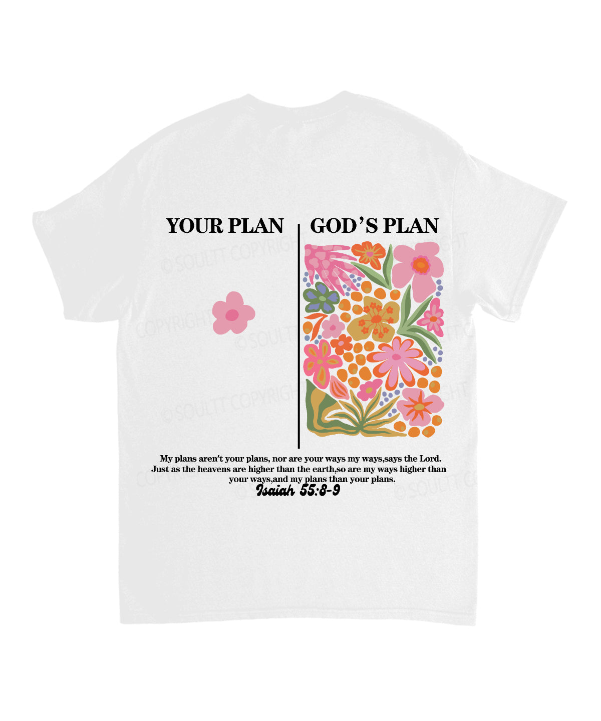 Your Plan God's Plan Double Sided Design Unisex Cotton Christian T-Shirt Hoodie, Sweatshirt | CiraTrend.com (Image 4)