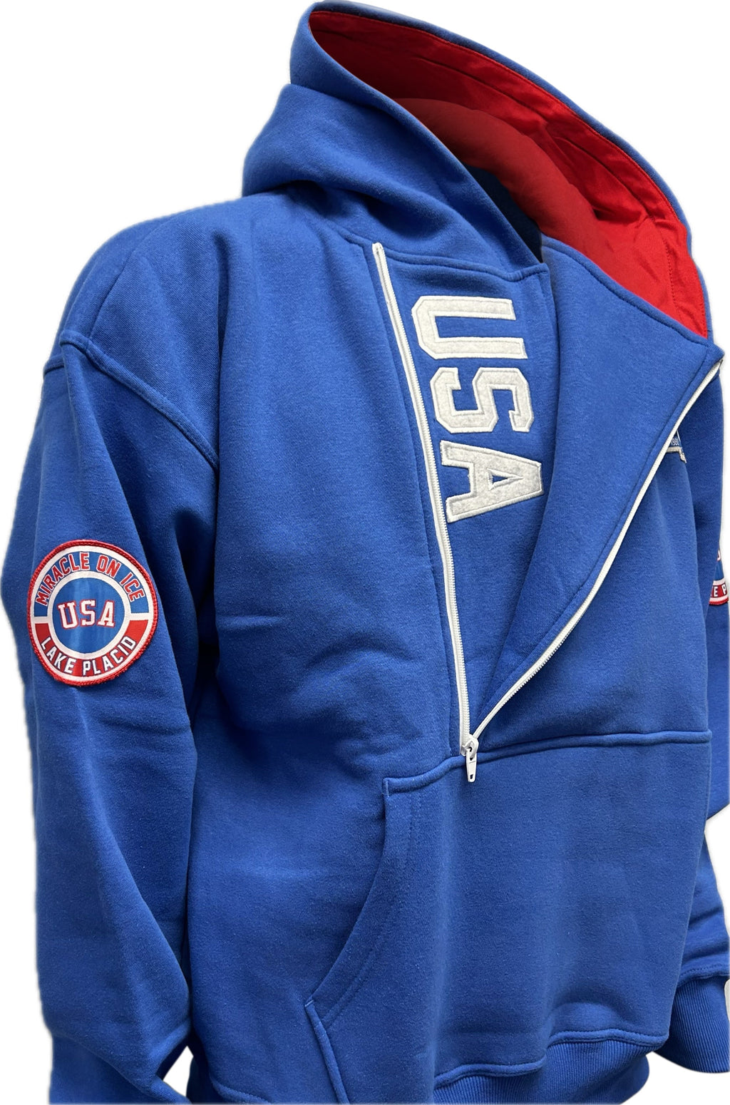 1980 Miracle on Ice  45th Anniversary (1980-2025) Official Side Zip Hoodie Embroidered T-Shirts, Sweatshirt (Image 3)