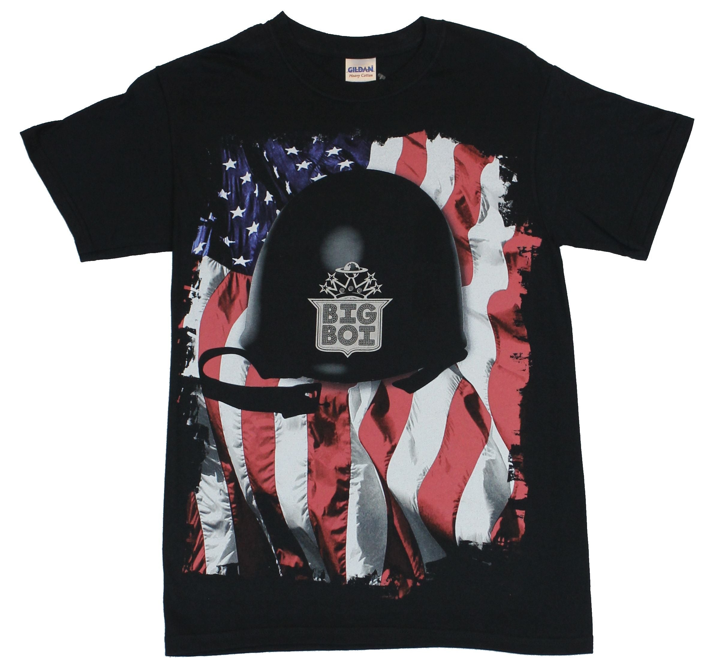 Big Boi ( Outkast) Helmet Image Set Against American Fla T-Shirts, Hoodie, Sweatshirt