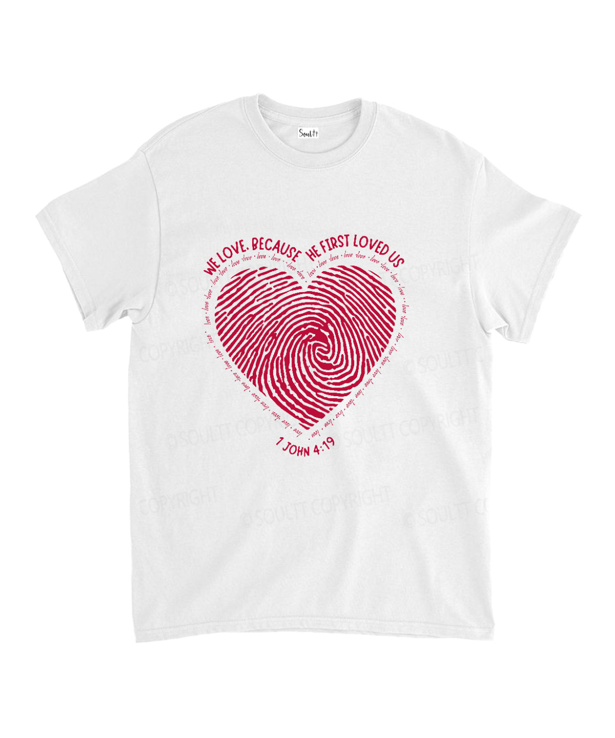 Becuse He First Love Us Unisex Cotton Christian T-Shirt Hoodie, Sweatshirt | CiraTrend.com (Image 1)