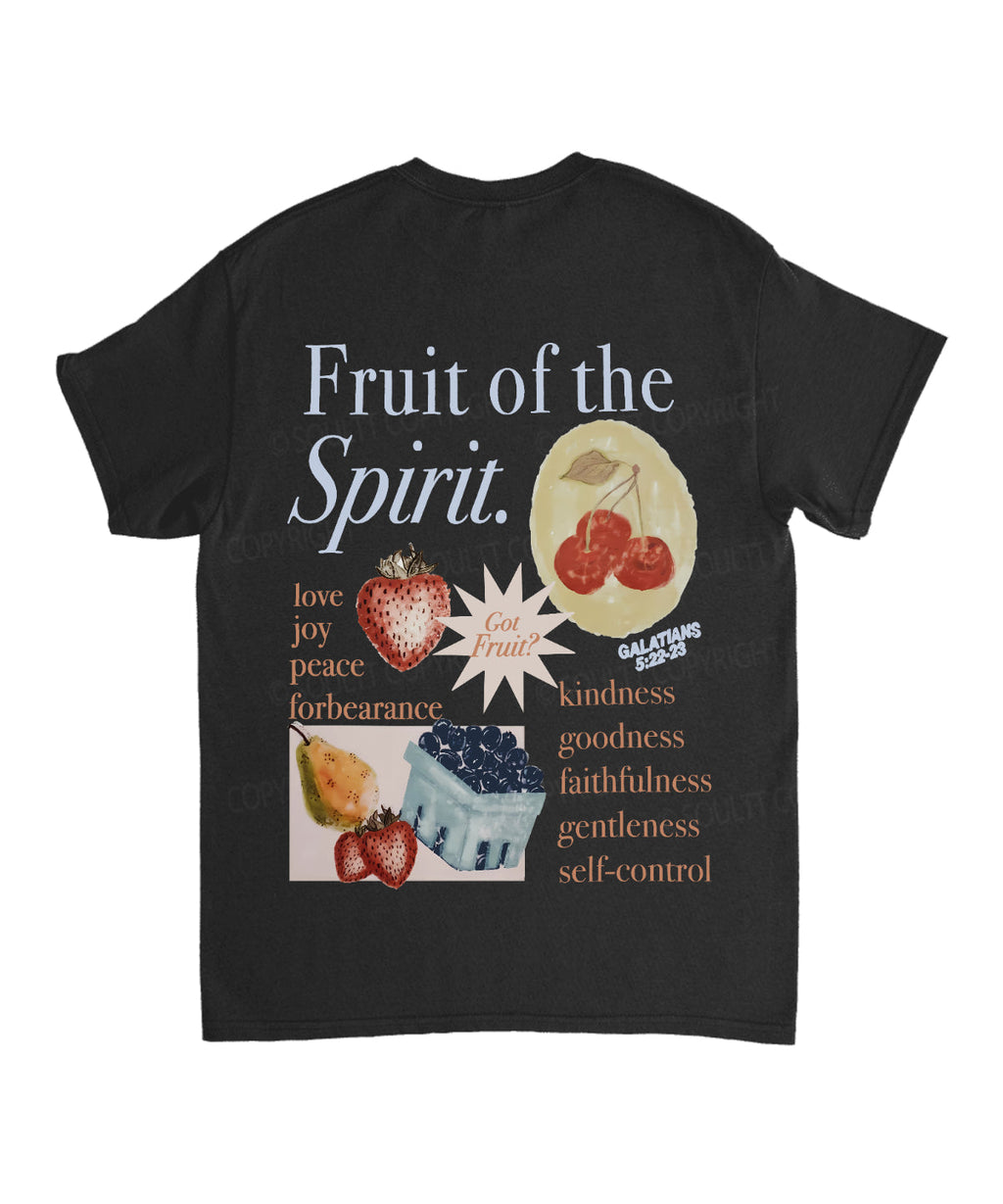 Fruit Of The Spirit Double Sided Unisex Cotton Christian T-Shirt Hoodie, Sweatshirt | CiraTrend.com (Image 5)