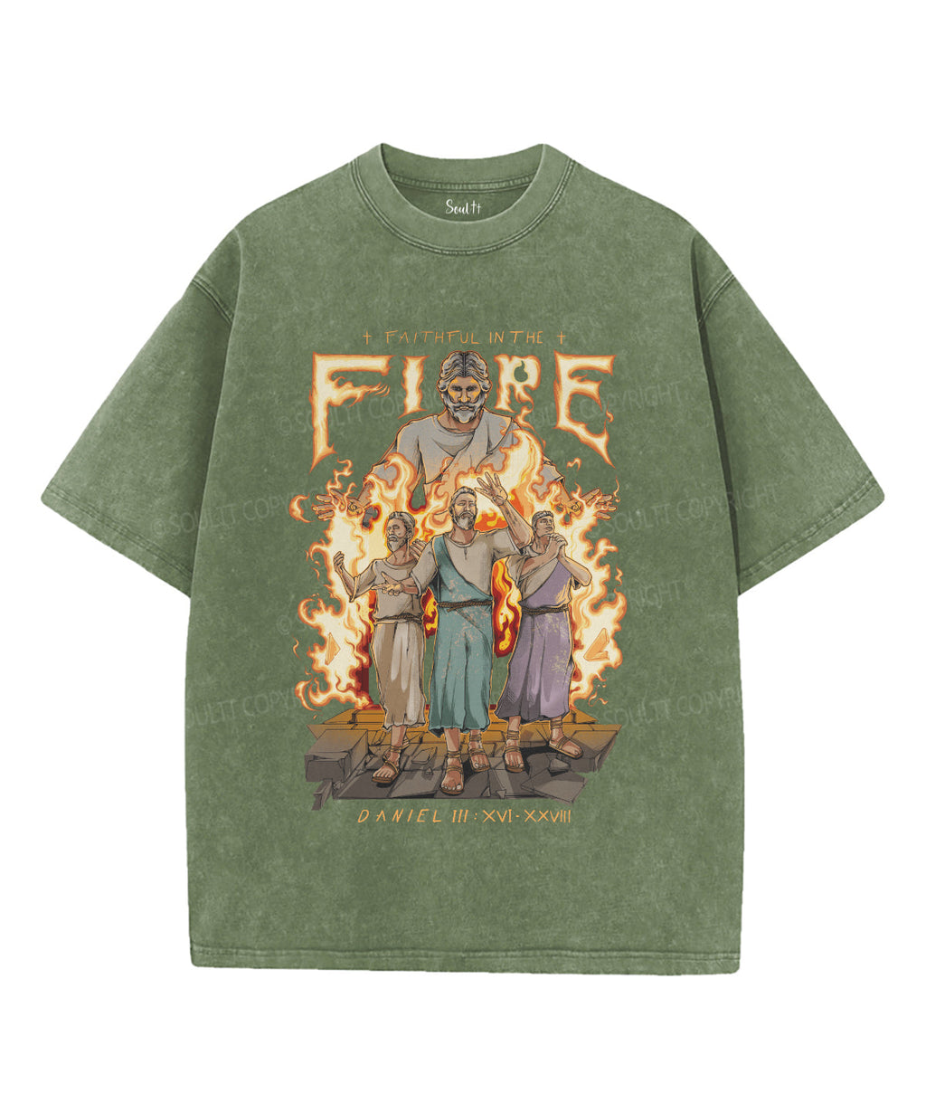 Faithfu In The Fire Washed Christian T-shirt Hoodie, Sweatshirt | CiraTrend.com (Image 5)