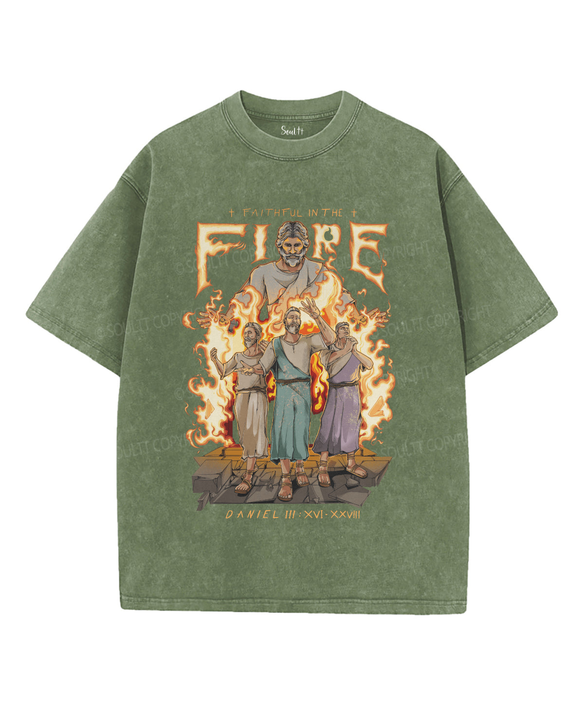 Faithfu In The Fire Washed Christian T-shirt Hoodie, Sweatshirt | CiraTrend.com (Image 5)