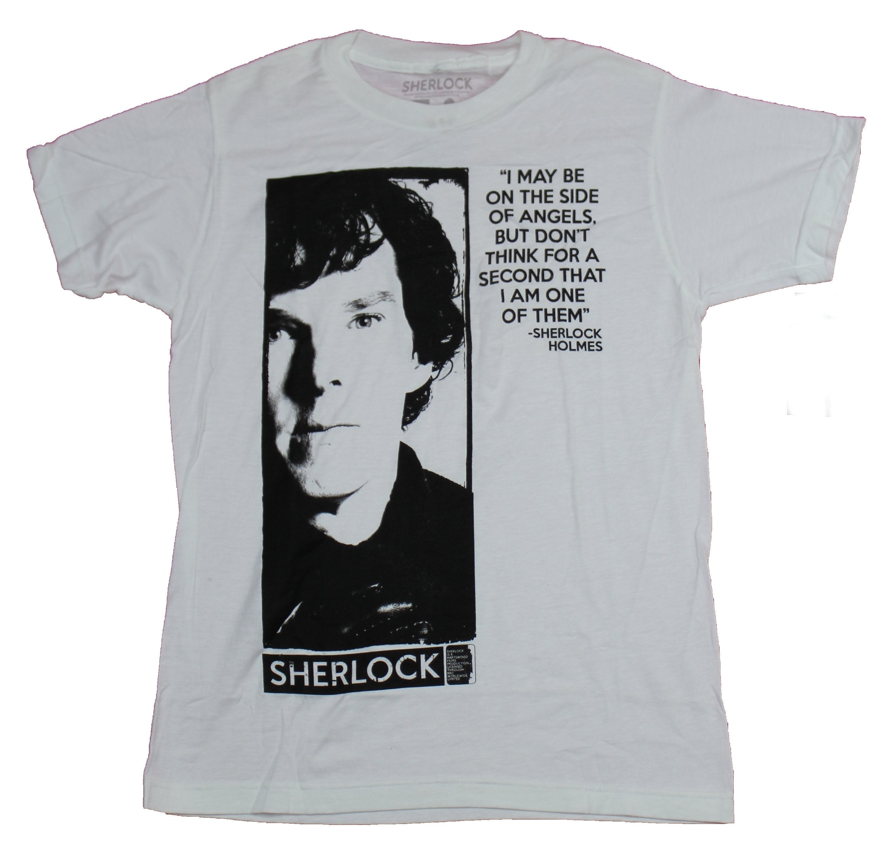 Sherlock Mens T-Shirt - Face Image May Be on the Side of Angles But Hoodie, Sweatshirt | CiraTrend.com