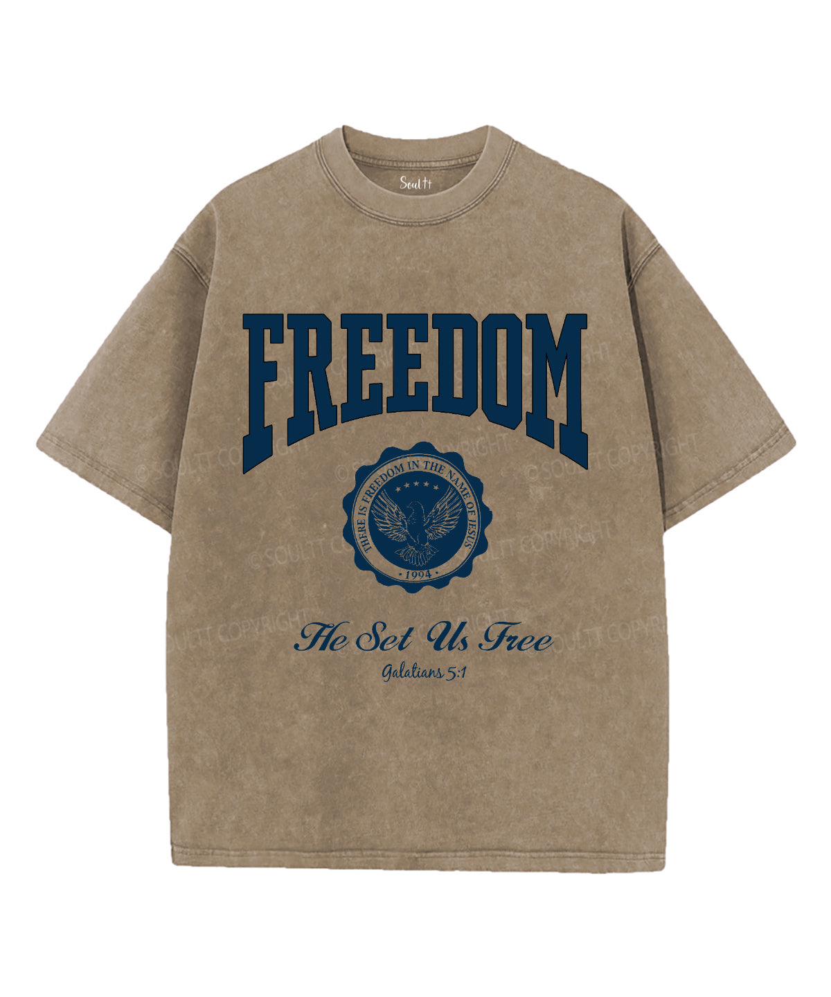He Set Us Free Washed Christian T-Shirts, Hoodie, Sweatshirt