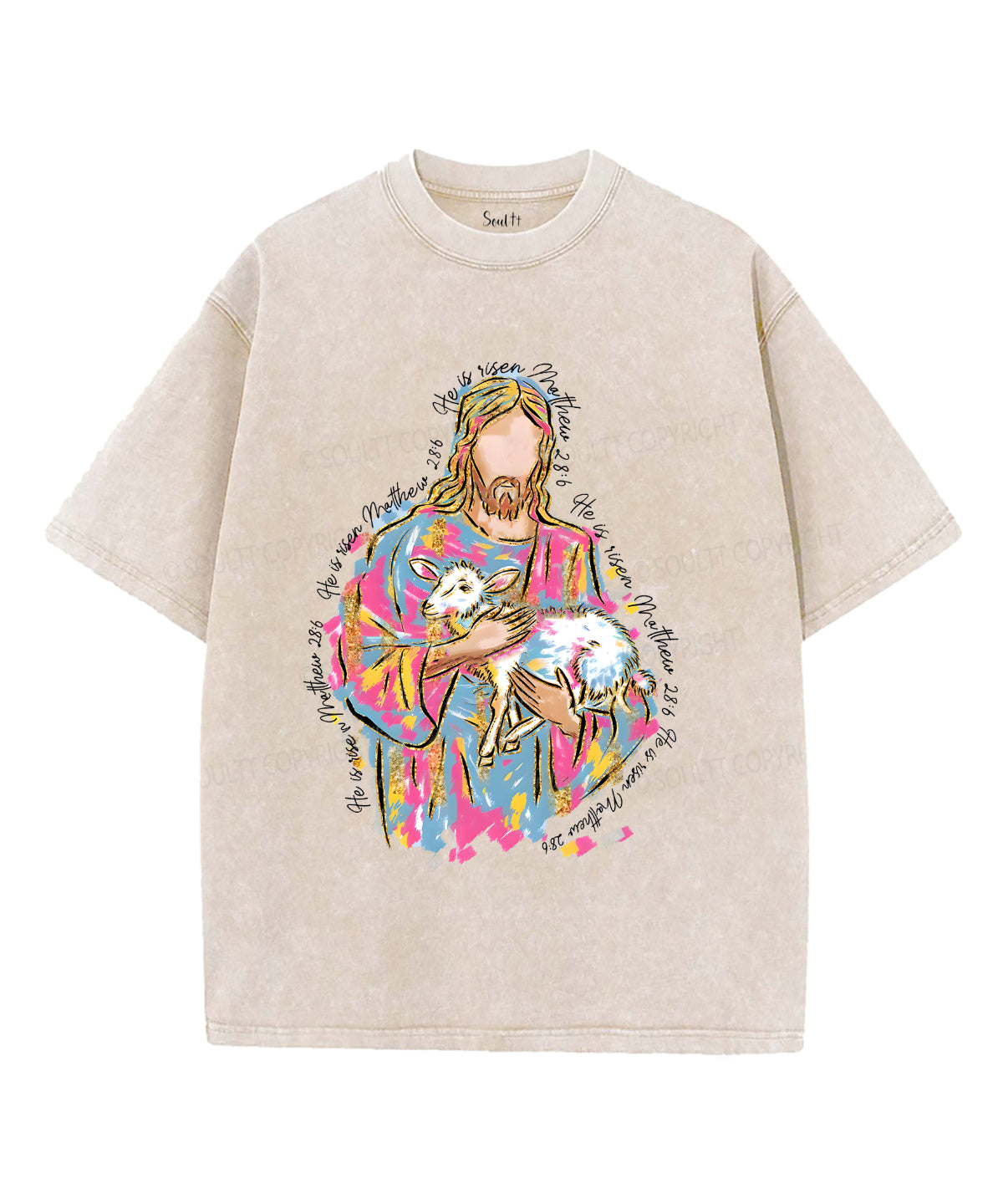 He Is Risen Unisex Washed Christian T-shirt Style012 Hoodie, Sweatshirt | CiraTrend.com (Image 4)