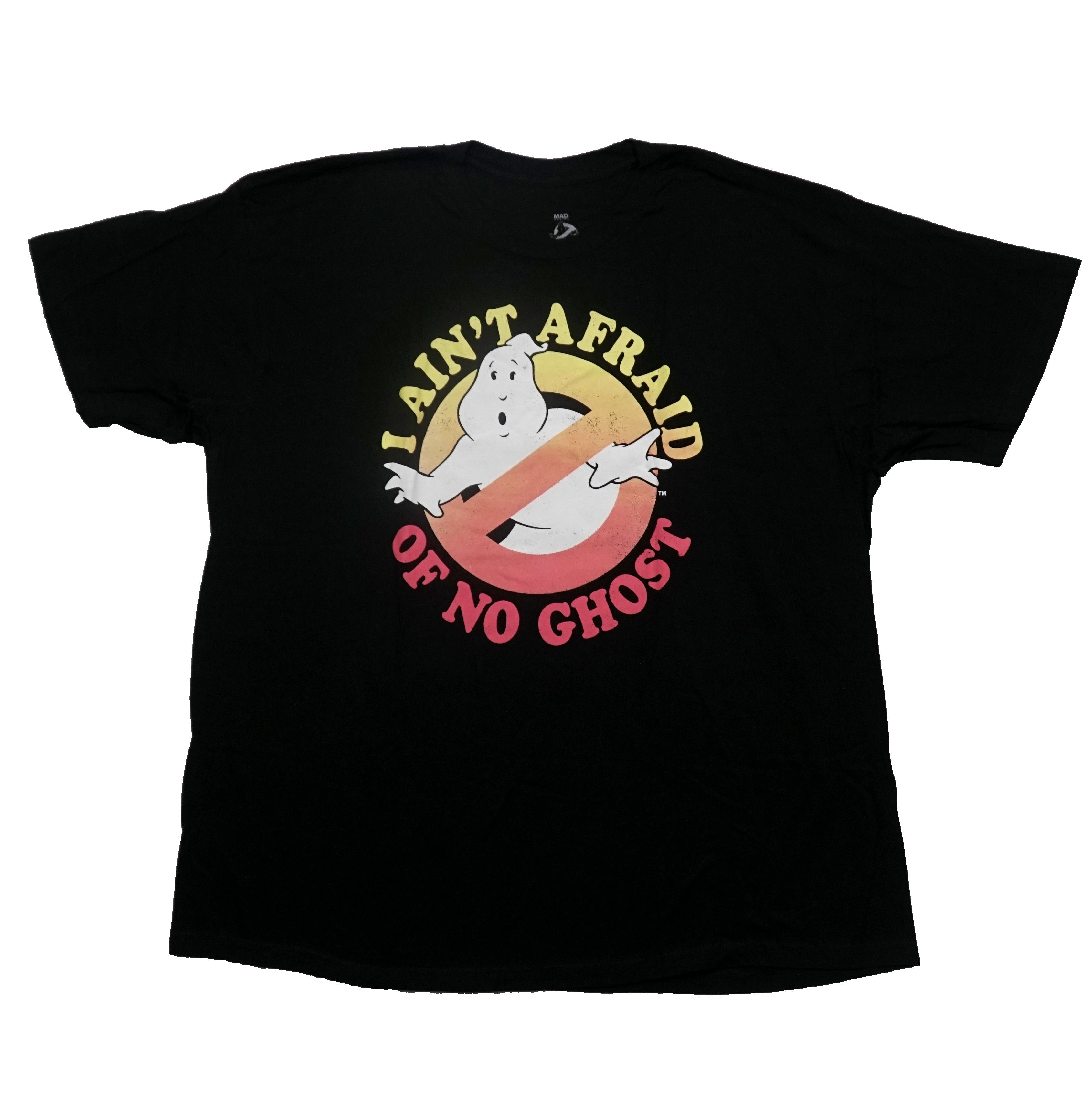 Ghostbusters Mens T-Shirt -  Logo Fading Peach I Ain't Afraid of No Ghosts Hoodie, Sweatshirt | CiraTrend.com