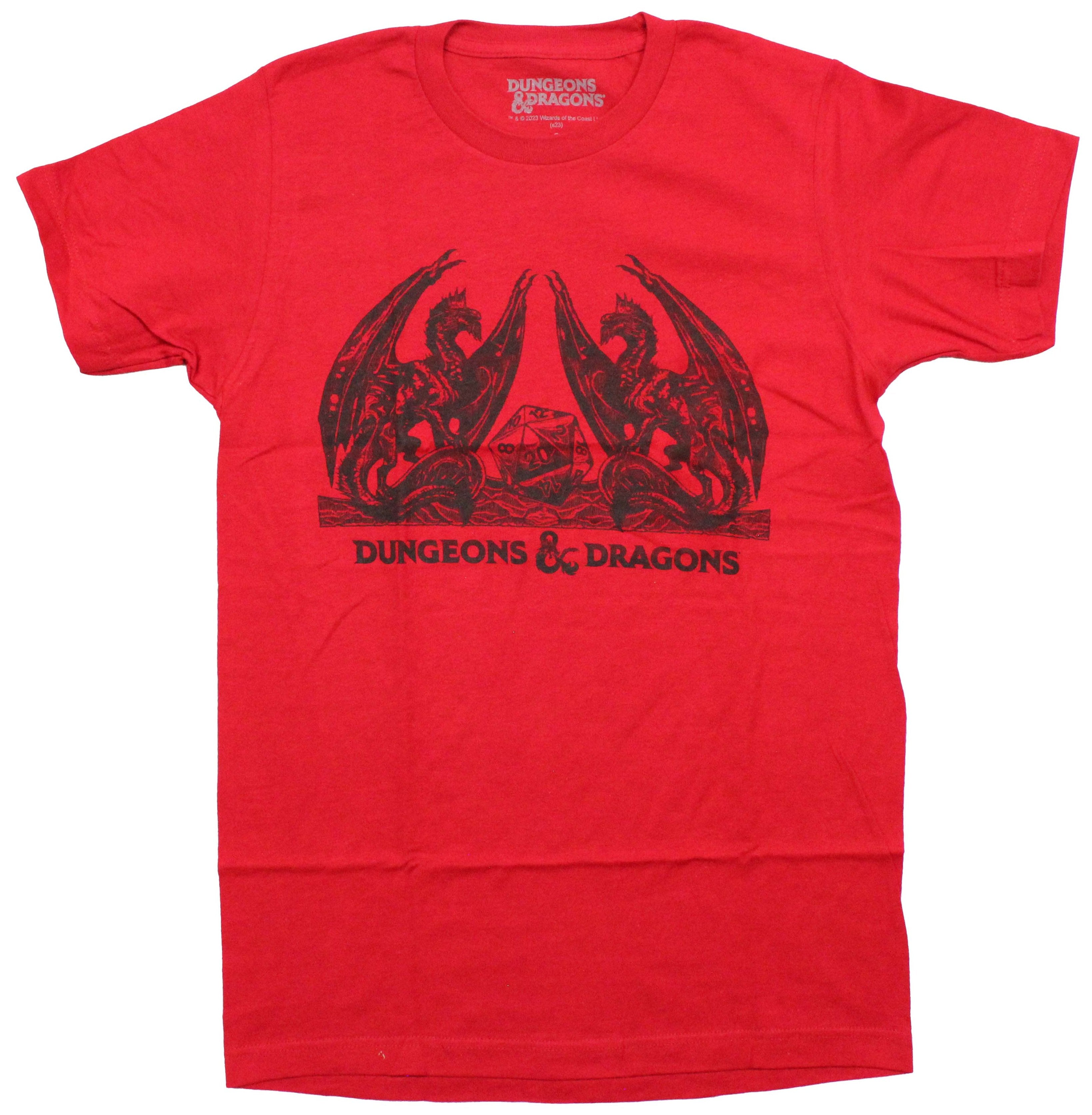 Dungeons & Dragons Mens T-Shirt -  Dragons on Either Side of D20 Hoodie, Sweatshirt | CiraTrend.com
