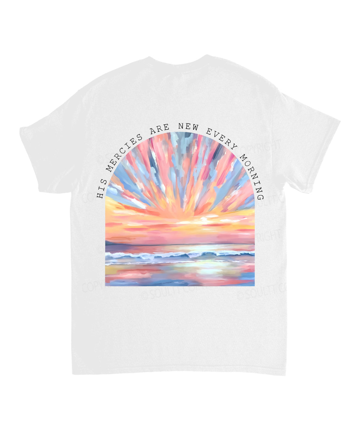 His Mercies Are New Every Morning Double Sided Unisex Cotton Christian T-Shirt Hoodie, Sweatshirt | CiraTrend.com (Image 3)