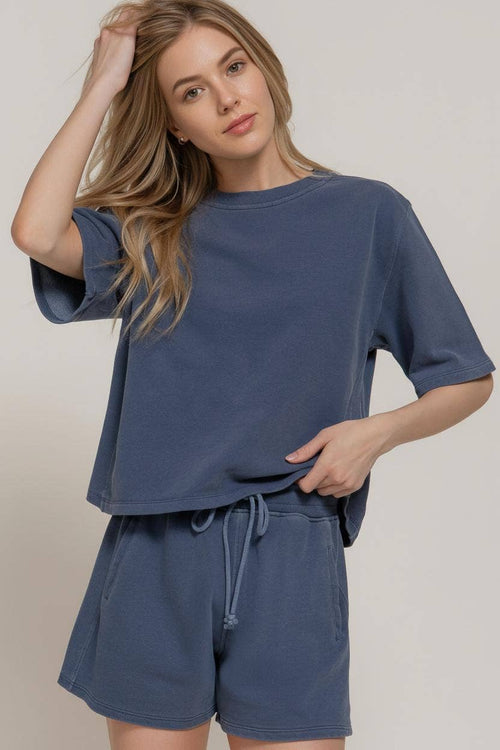 0109 Garment Washed Terry Top SI-28169