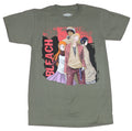 Bleach Mens T-Shirt - Casual Character Group Next To Vertical Name Hoodie, Sweatshirt | CiraTrend.com