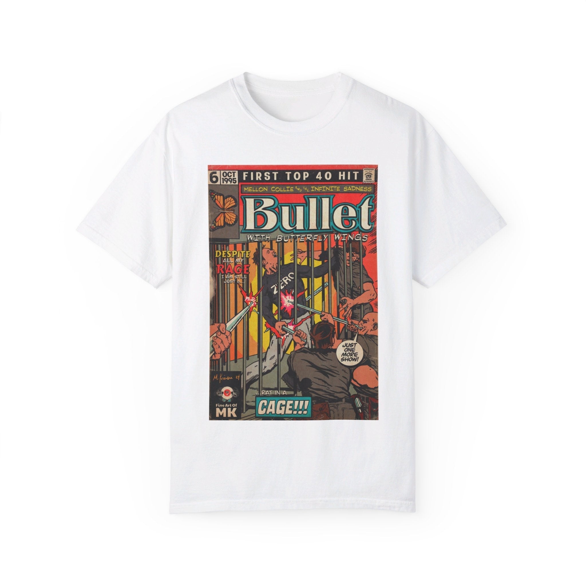 Bullet With Butterfly Wings - Unisex Comfort Colors T-shirt Hoodie, Sweatshirt | CiraTrend.com (Image 1)