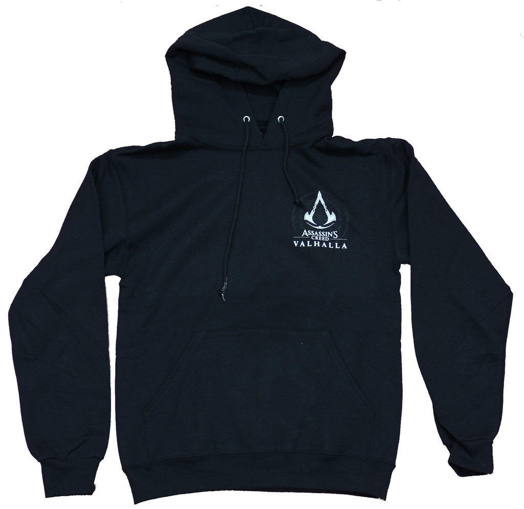 Assassin's Creed Valhalla Mens Hoodie  -  Logo Lapel Ornate Creed Back T-Shirts, Sweatshirt | CiraTrend.com (Image 1)