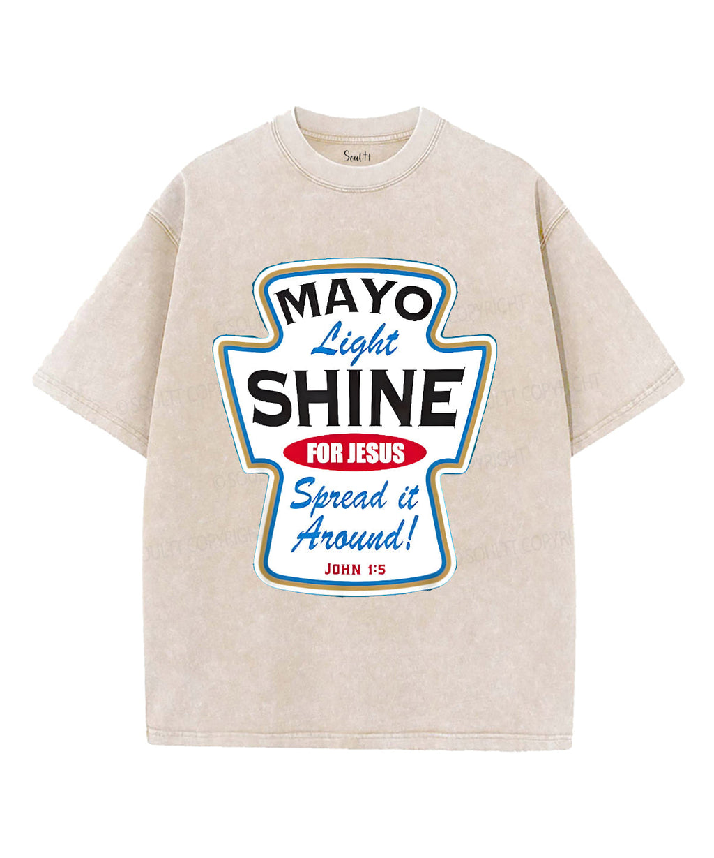 Mayo Shine Fox Jesus Unisex Washed Christian T-shirt Hoodie, Sweatshirt | CiraTrend.com (Image 4)