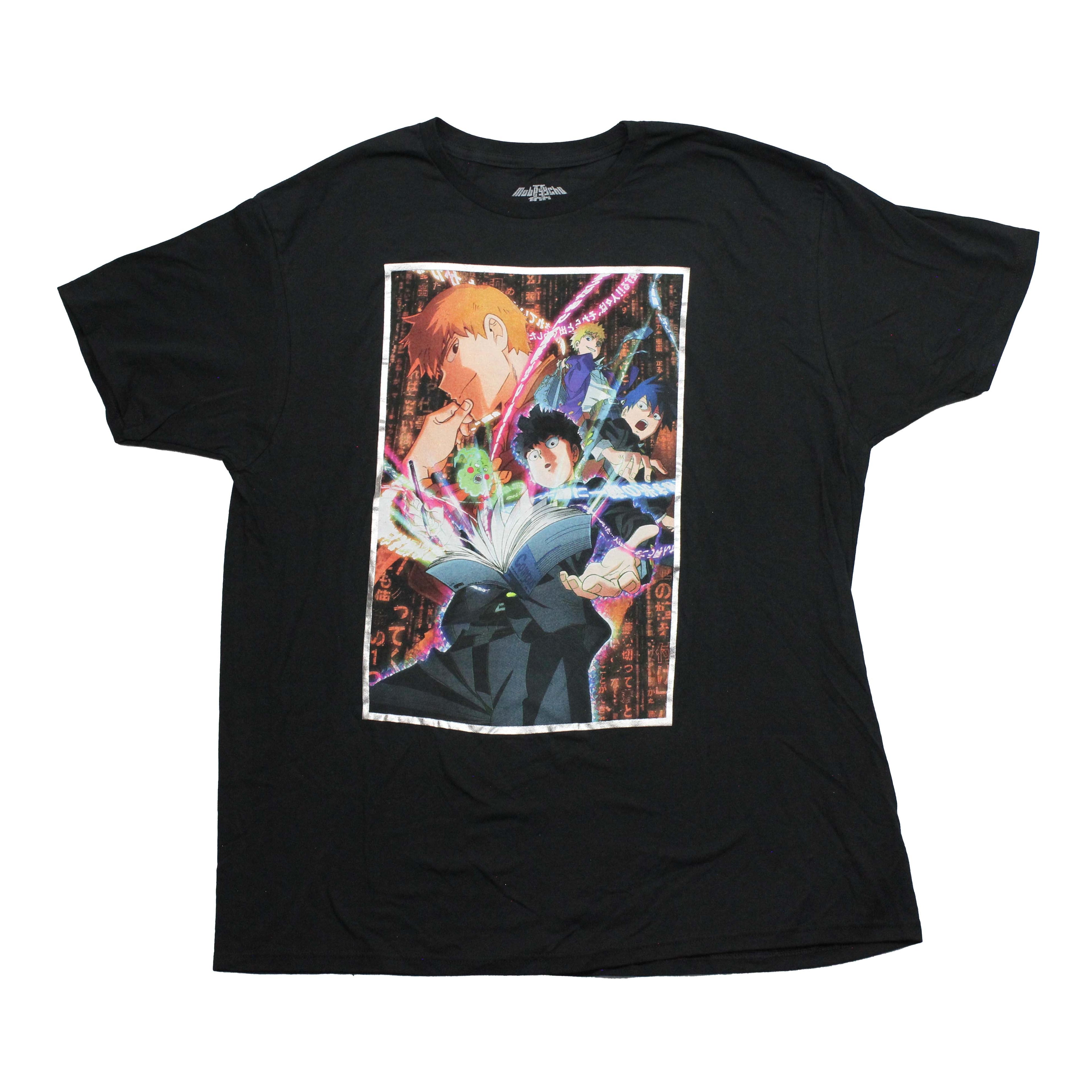Mob Psycho Mens T-Shirt -Mob Reigen Book Silver Kanji Name Back Hoodie, Sweatshirt | CiraTrend.com (Image 1)