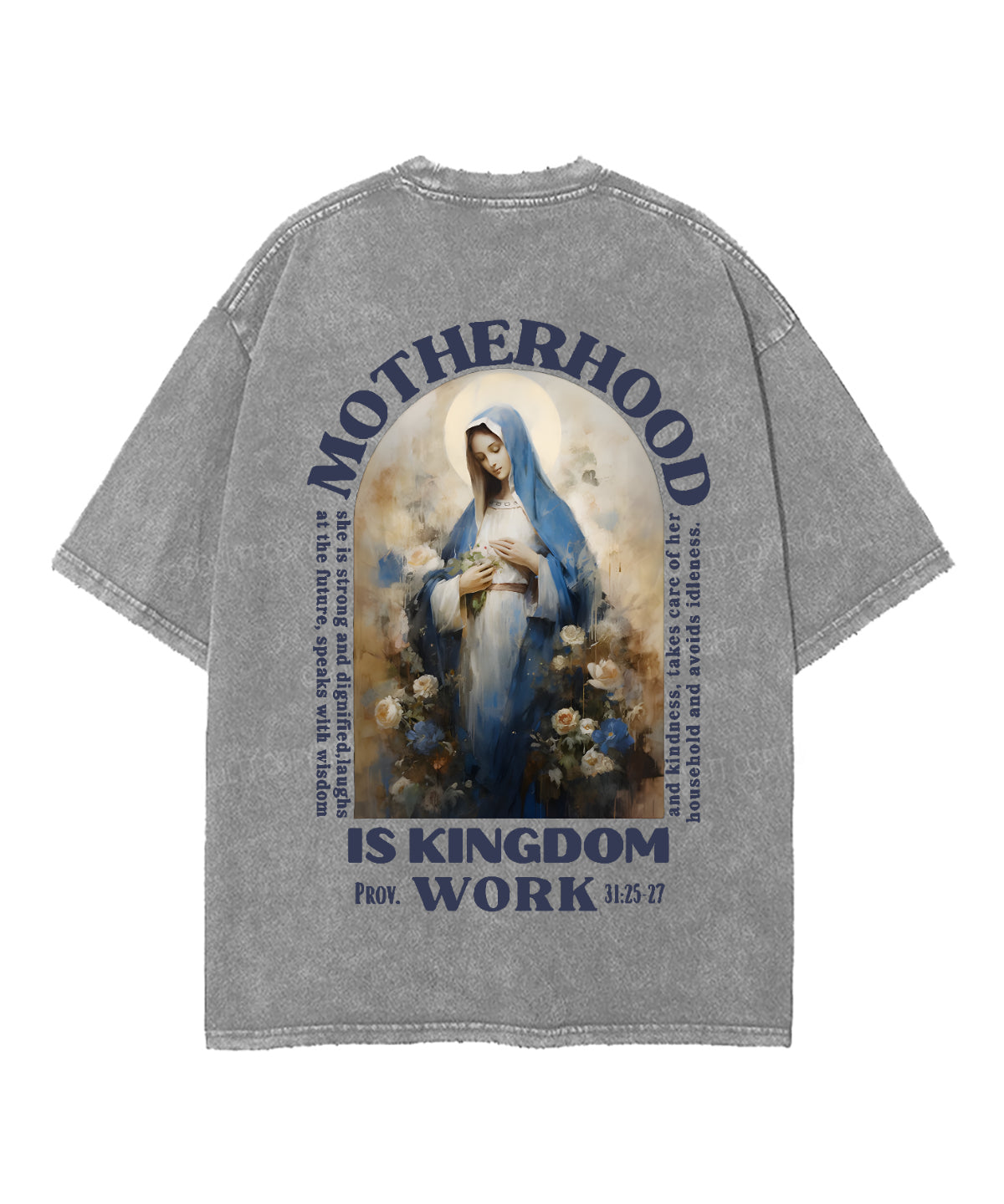 Motherhood is Kingdom Work Double Sided Unisex Washed Christian T-shirt Style002 Hoodie, Sweatshirt | CiraTrend.com (Image 5)