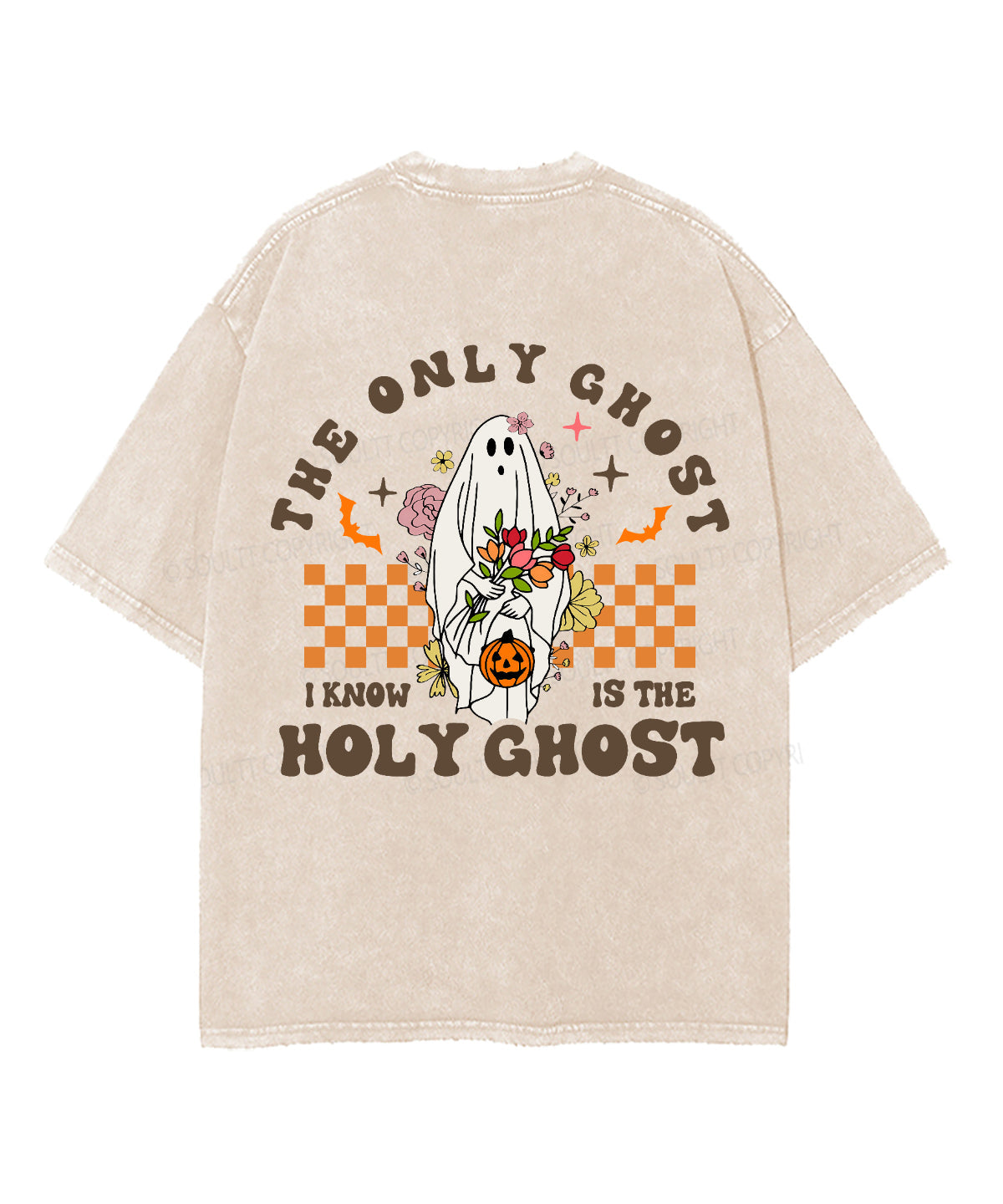 The Only Ghost Double Sided Unisex Washed Christian T-shirt Hoodie, Sweatshirt | CiraTrend.com (Image 3)