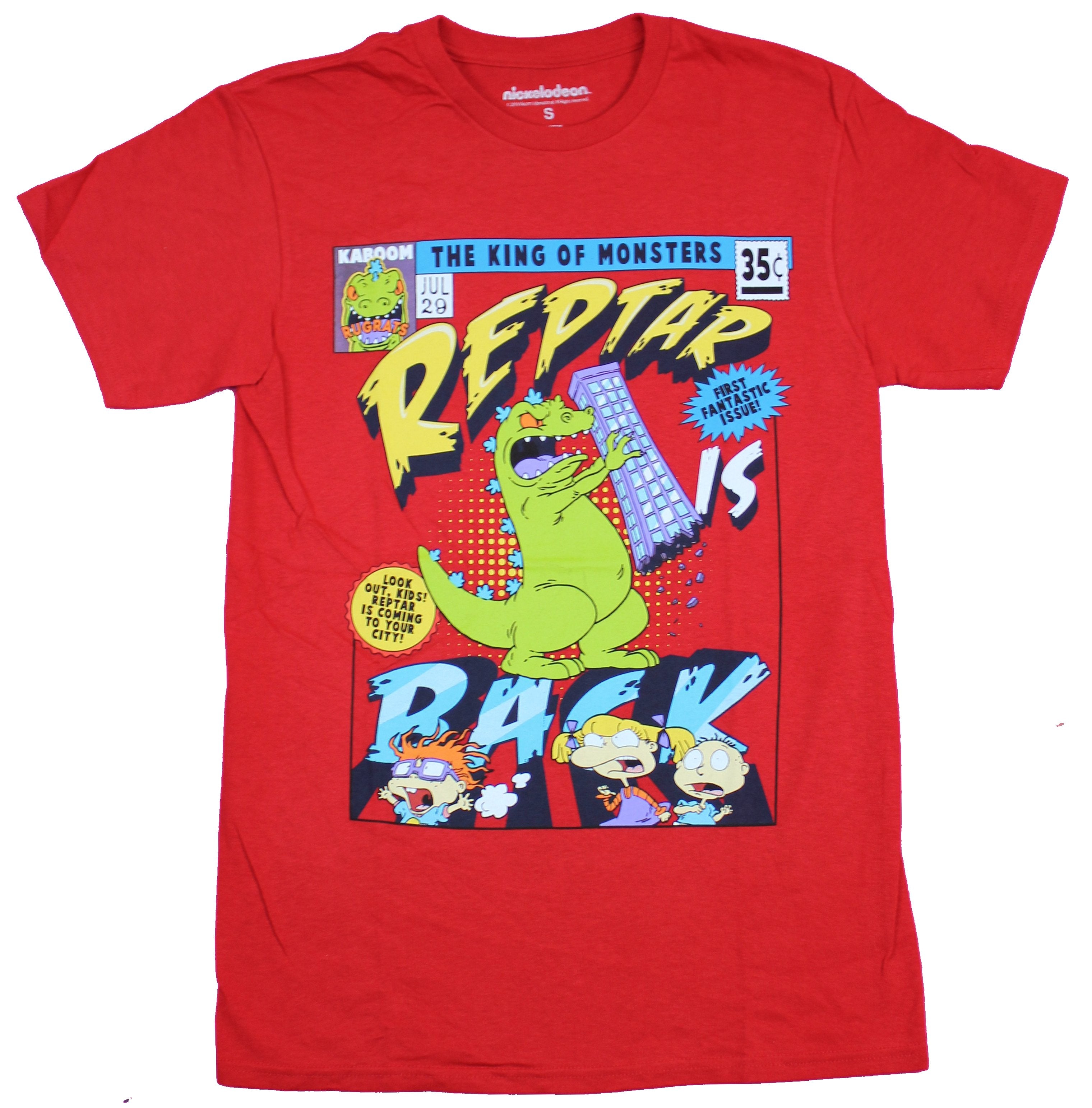 Rugrats Mens T-Shirt  - Reptar is Back Comic Cover Image Hoodie, Sweatshirt | CiraTrend.com