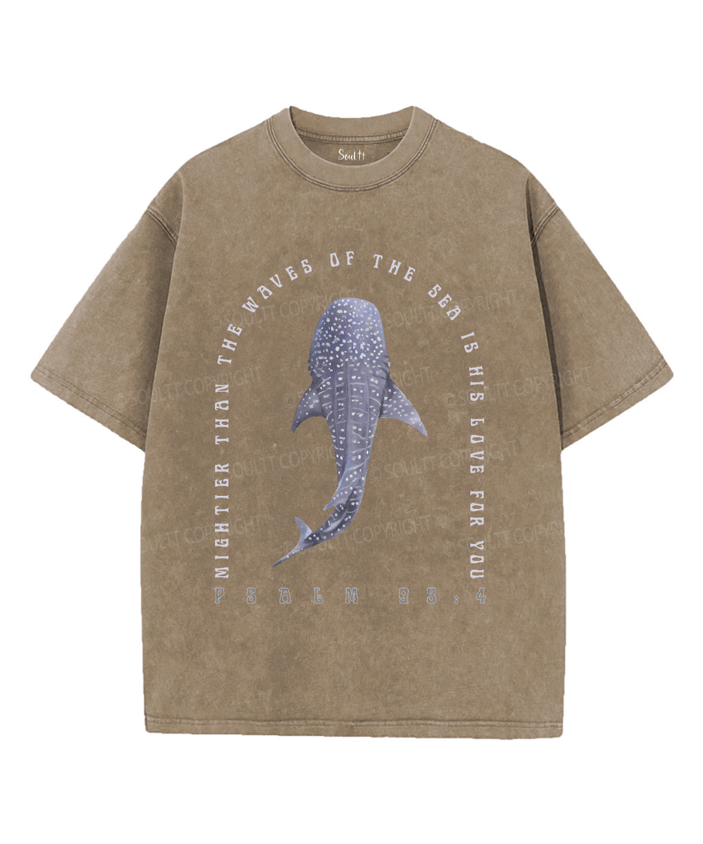 Mightier Than The Waves Unisex Washed Christian T-shirt Style005 Hoodie, Sweatshirt | CiraTrend.com (Image 5)
