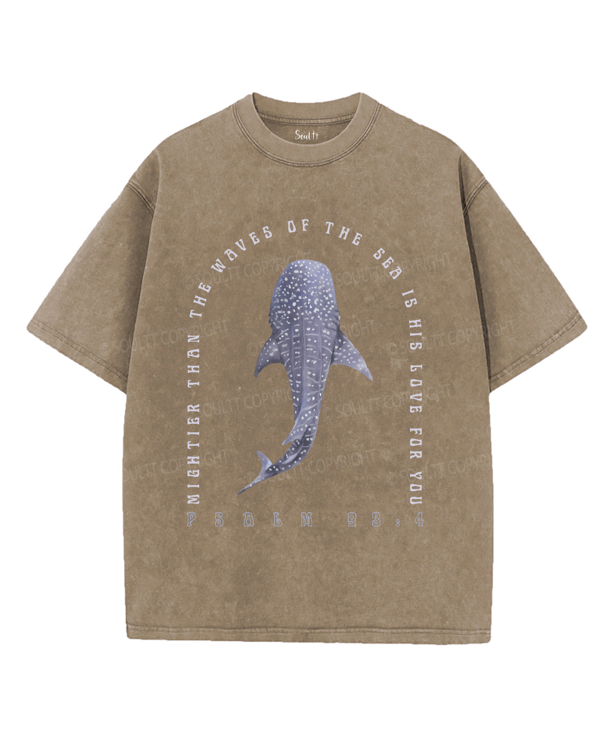 Mightier Than The Waves Unisex Washed Christian T-shirt Style005 Hoodie, Sweatshirt | CiraTrend.com (Image 5)