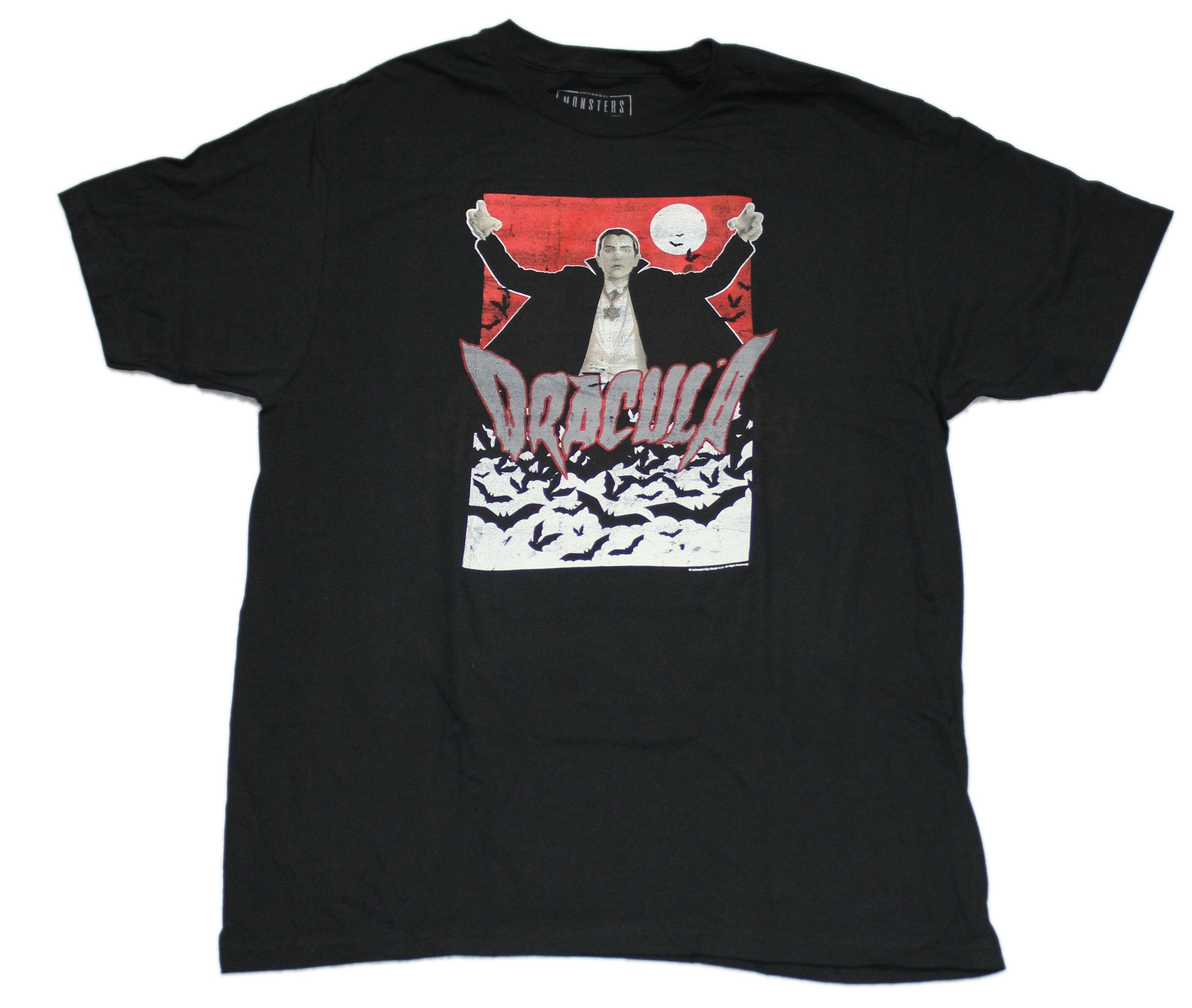 Dracula Mens T-Shirt - Red Box Universal Monster Bats Image Hoodie, Sweatshirt | CiraTrend.com