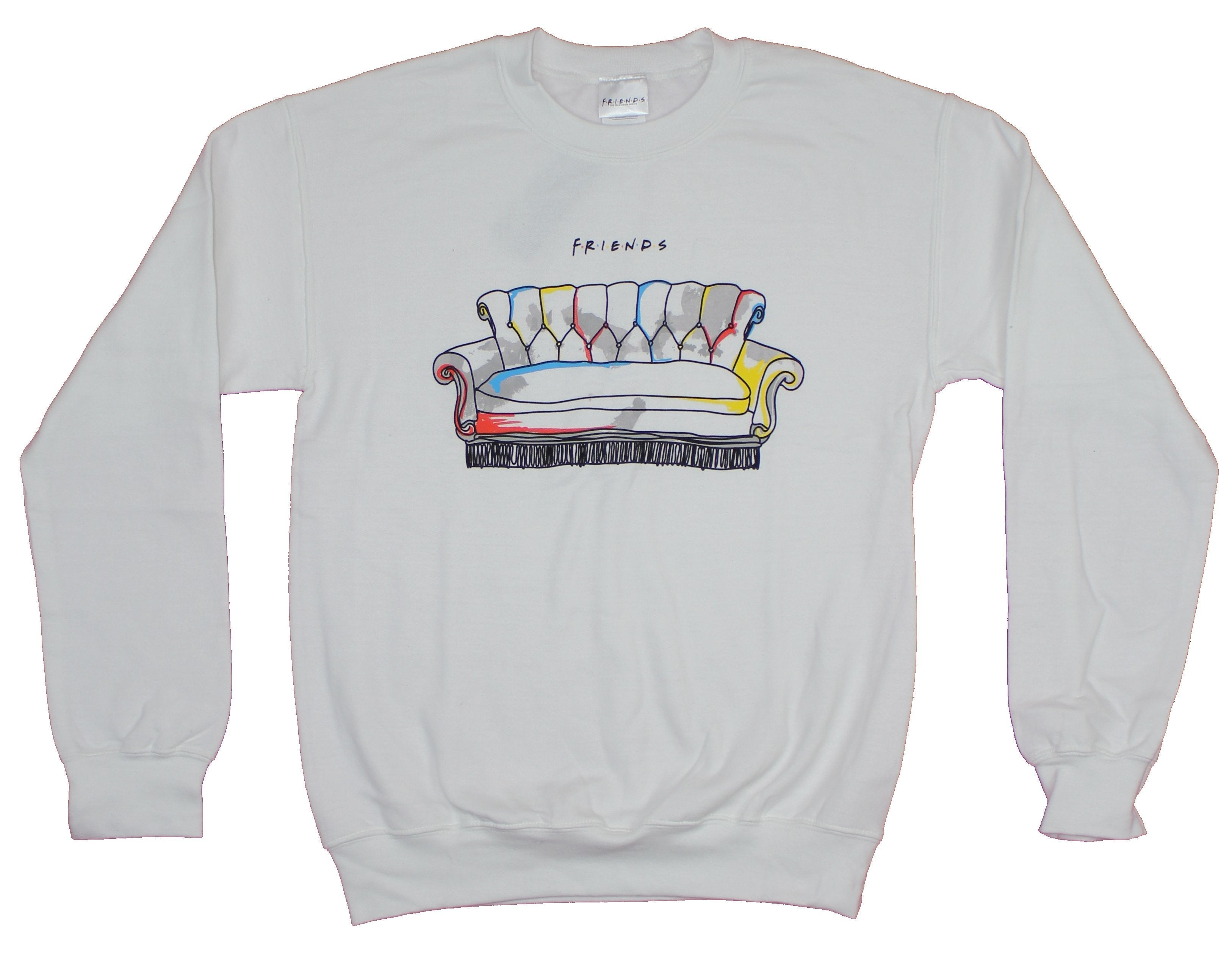 Friends Mens Crewneck Sweatshirt - Classic Couch Drawing Image T-Shirts, Hoodie | CiraTrend.com