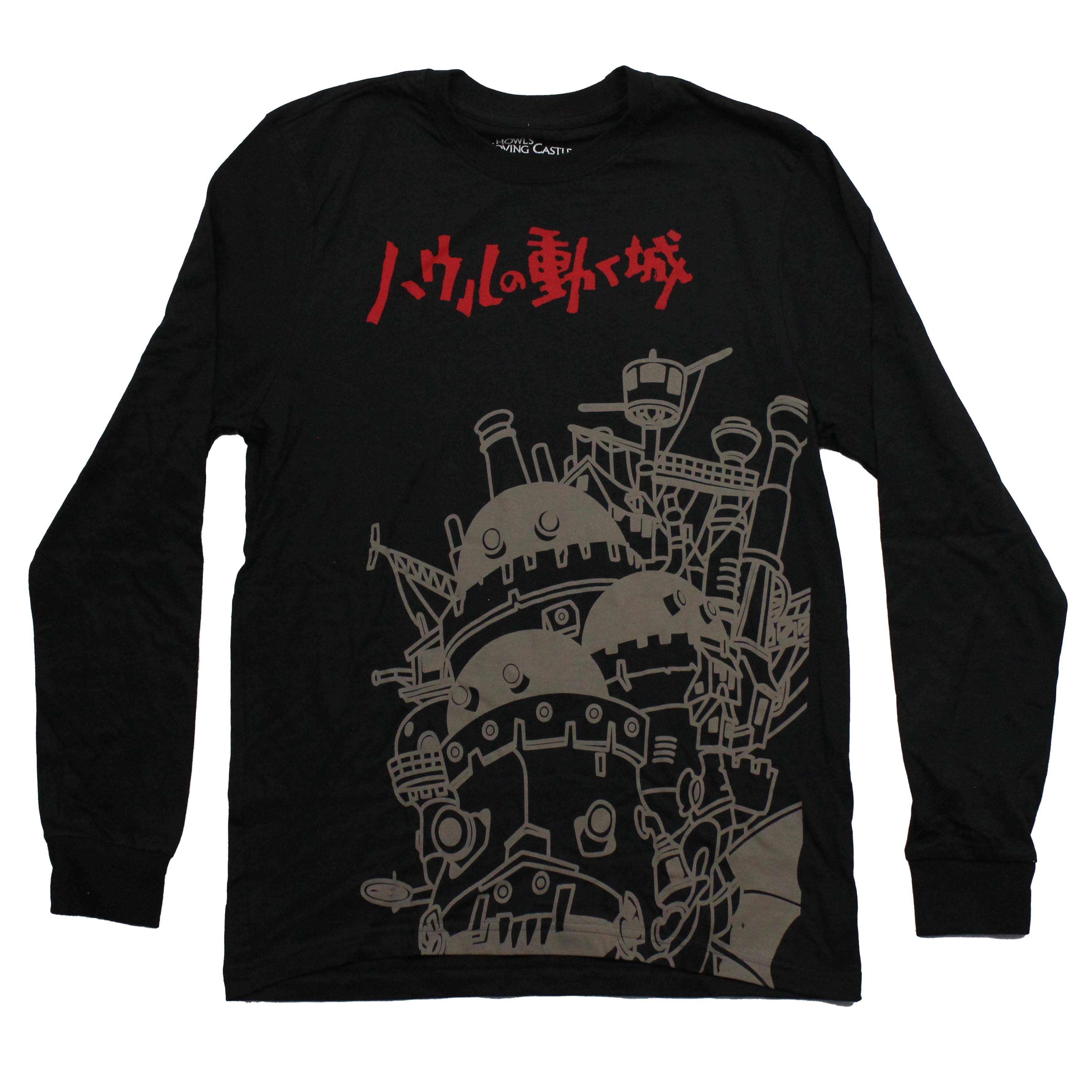 Howl's Moving Castle Mens Long Sleeve T-Shirt - Moving Robots Large Print Hoodie, Sweatshirt | CiraTrend.com
