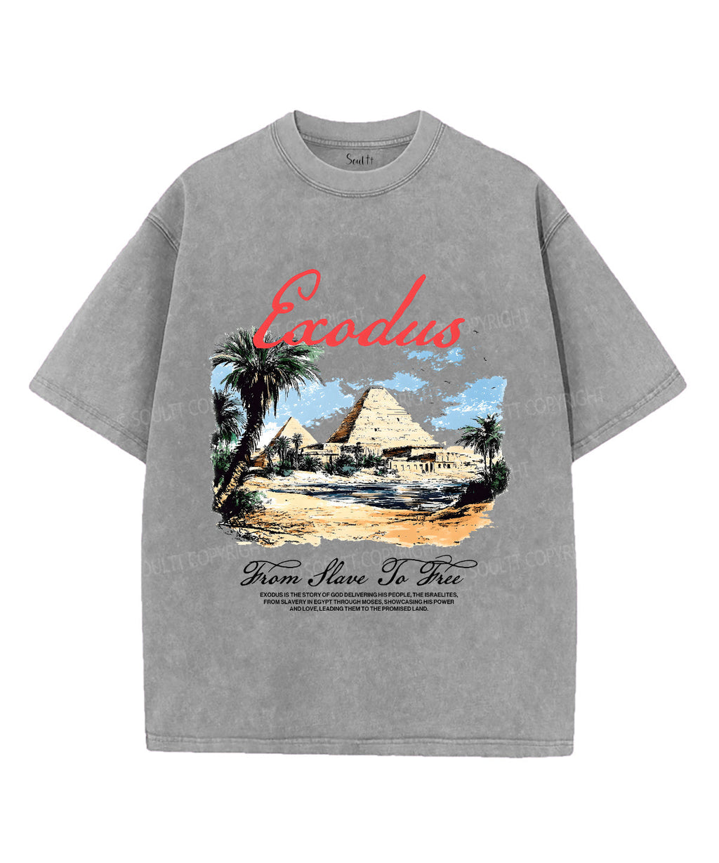 Exodus Unisex Washed Christian T-shirt Hoodie, Sweatshirt | CiraTrend.com (Image 2)